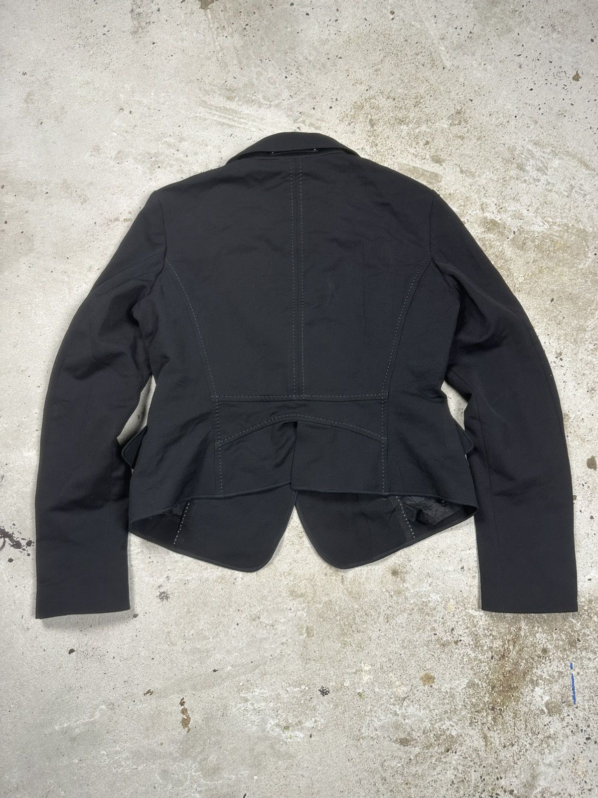 Marithe + Francois Girbaud 2000s Marithe Francois Girbaud Black Blazer Jacket Size XL / US 12-14 / IT 48-50 - 2 Thumbnail
