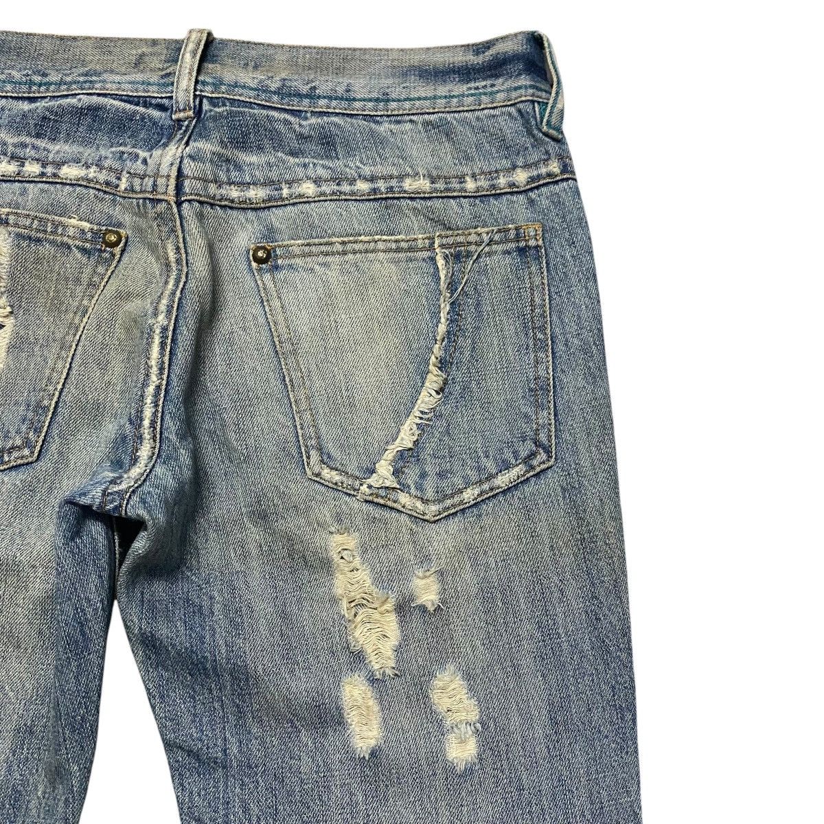 Le Grande Bleu (L.G.B.) Midas Machiavel Hole Distressed Denim Flare Jeans Size US 29 - 13 Thumbnail