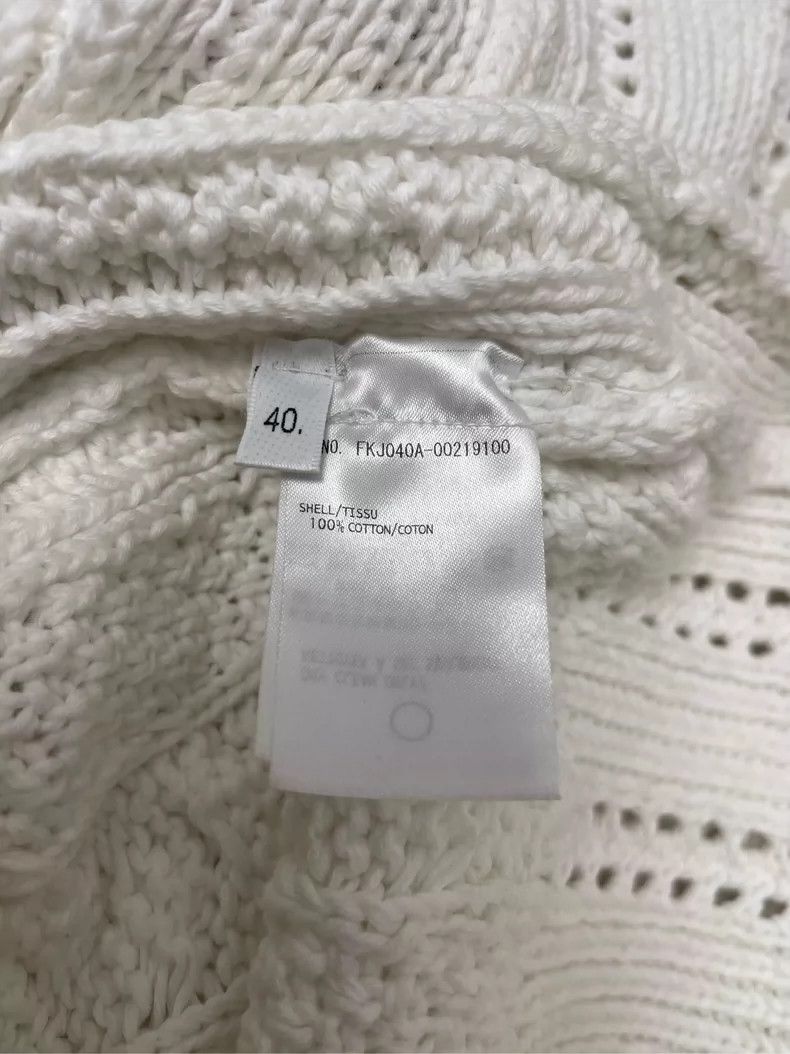 Thom Browne Thom browne Thom Browne White Four-Striped Knit Long Cardig Size S / US 4 / IT 40 - 6 Thumbnail