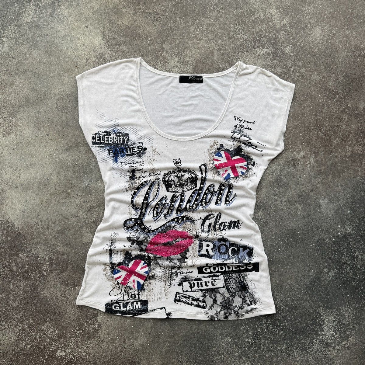 Hysteric Glamour 2000’s Jane Norman Vintage Glam Grunge T-Shirt Size L / US 10 / IT 46 - 1 Thumbnail