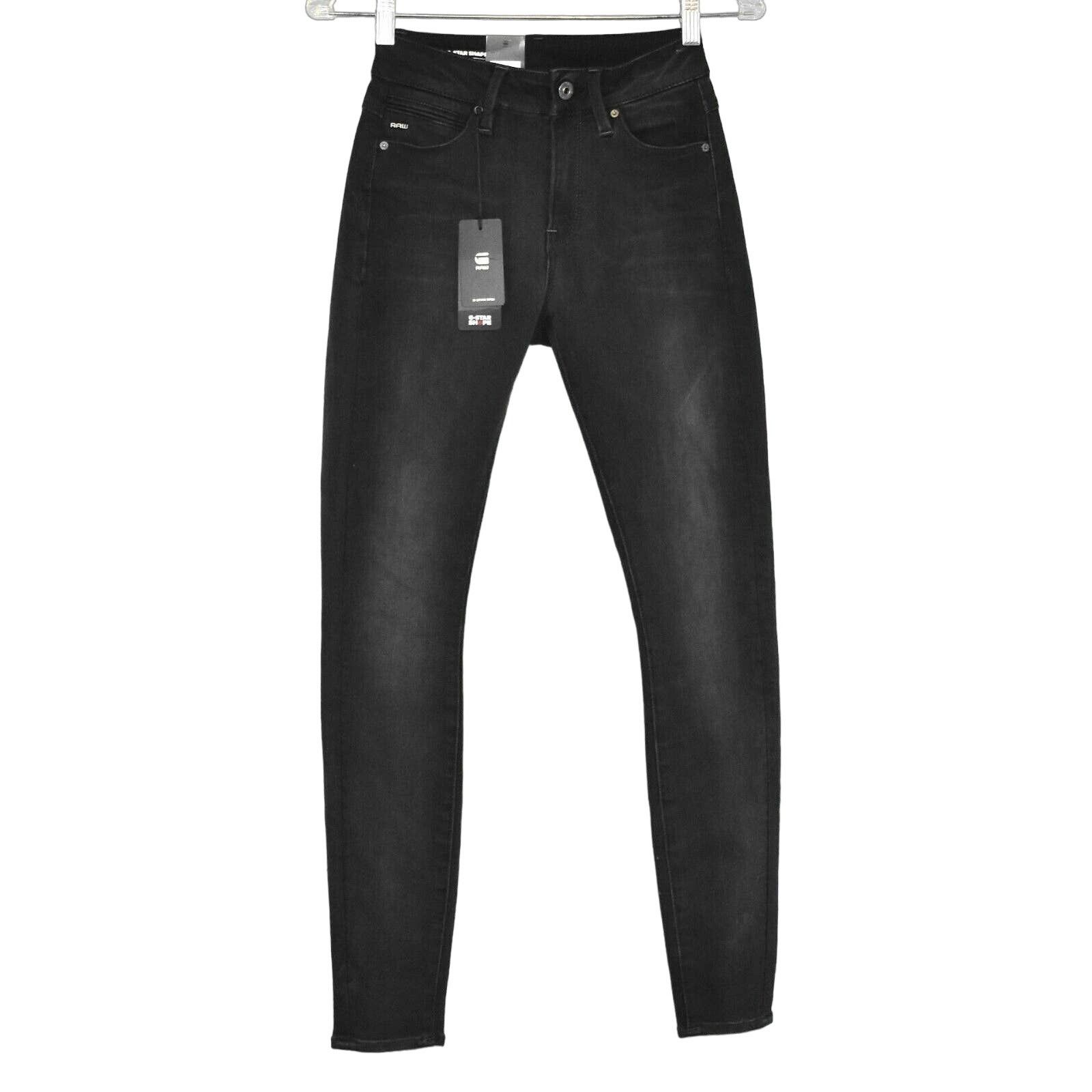 G-Star NEW G STAR SHAPE RAW Black Stretch High Skinny Jeans 25 $180 Size 25" / US 0 / IT 36 - 1 Thumbnail