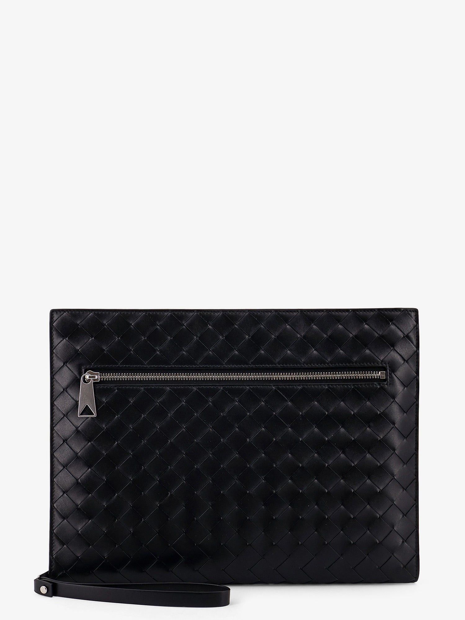 Avenue Leather Document Case With Intrecciato Motif