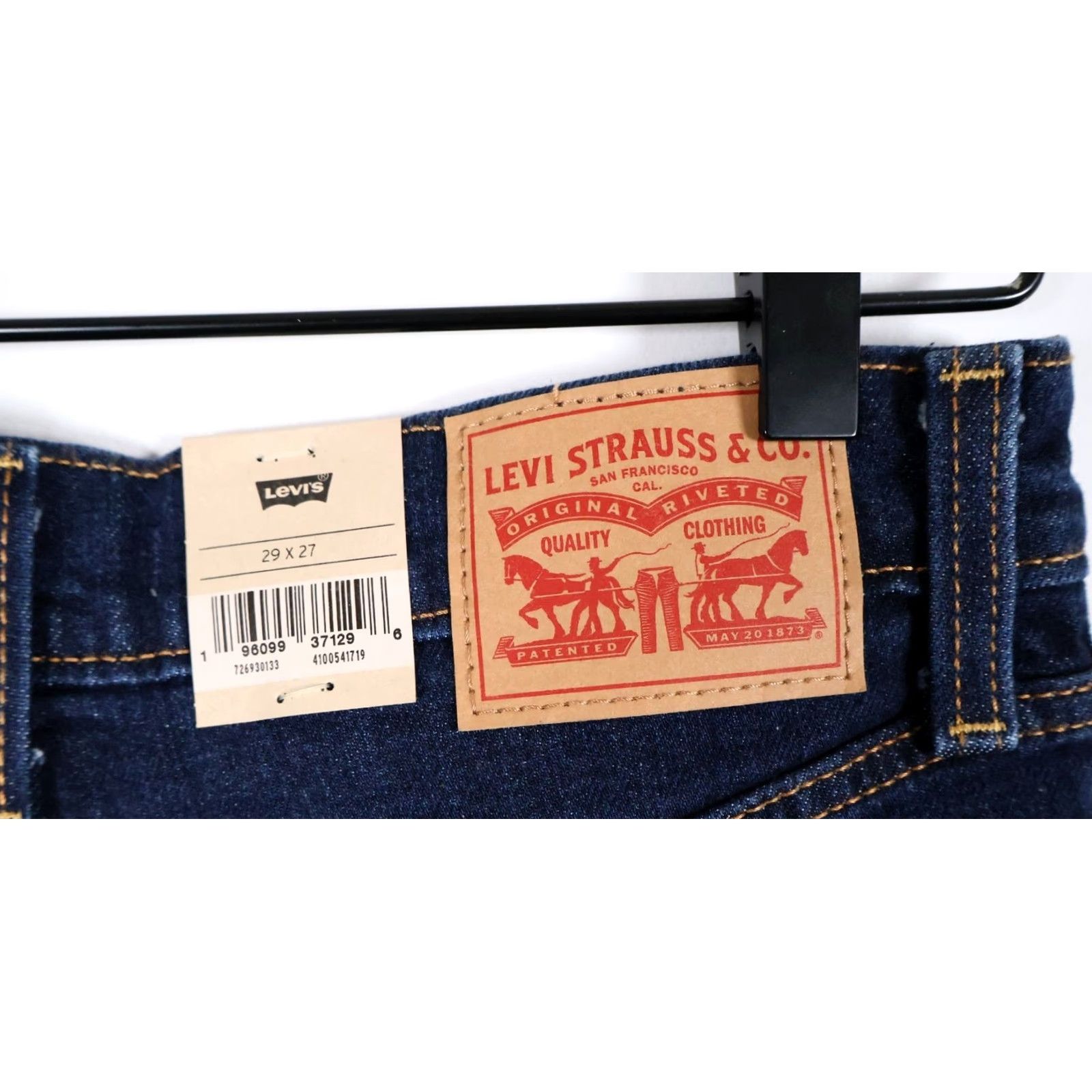 Levi's VINTAGE Levi's Ribcage Straight Jeans Women's 29 x 27 Blue Button Fly Unworn Size 29" - 3 Thumbnail
