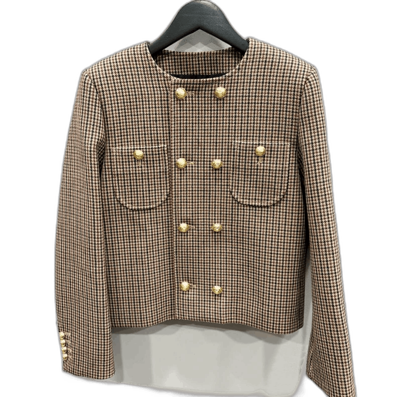 Celine Celine Vintage Houndstooth DoubleBreasted Jacket Size XS / US 0-2 / IT 36-38 - 1 Thumbnail