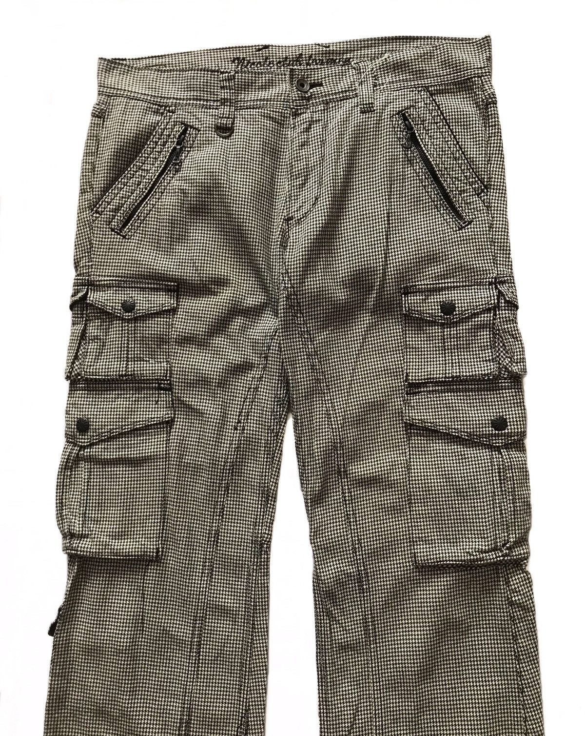 Nicole Club NICOLE CLUB FOR MEN HOUNDSTOOTH MULTIPOCKET PANTS Size US 34 / EU 50 - 3 Thumbnail