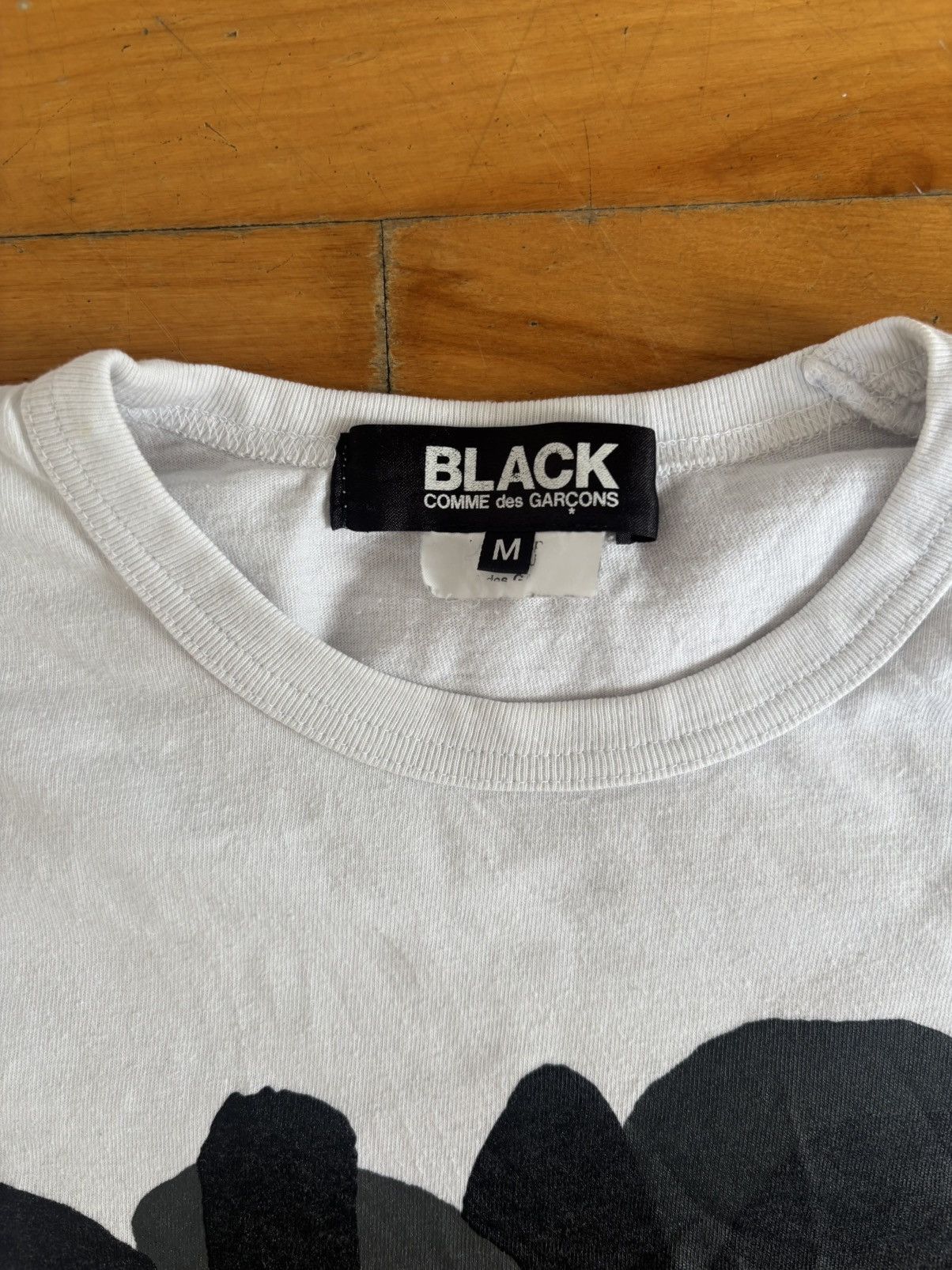Comme des Garcons Black Black Comme des Garçons Typography Print T-Shirt Mens Size M Size M / US 6-8 / IT 42-44 - 4 Thumbnail
