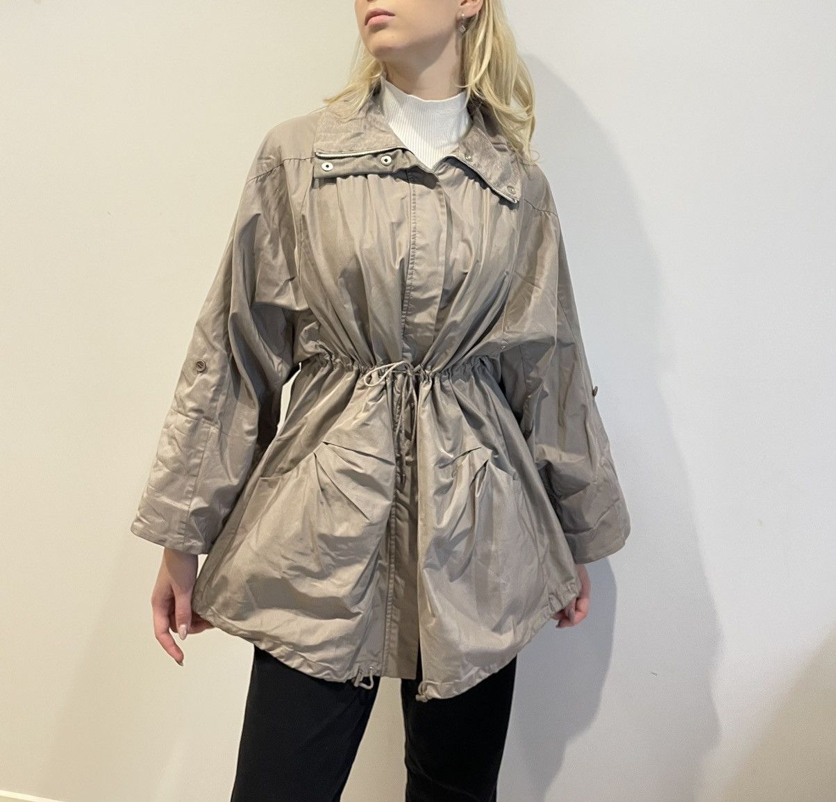 Brunello Cucinelli × Designer Brunello Cucinelli Light Camel Taupe Zip Windbreaker Jacket Size XL / US 12-14 / IT 48-50 - 1 Thumbnail