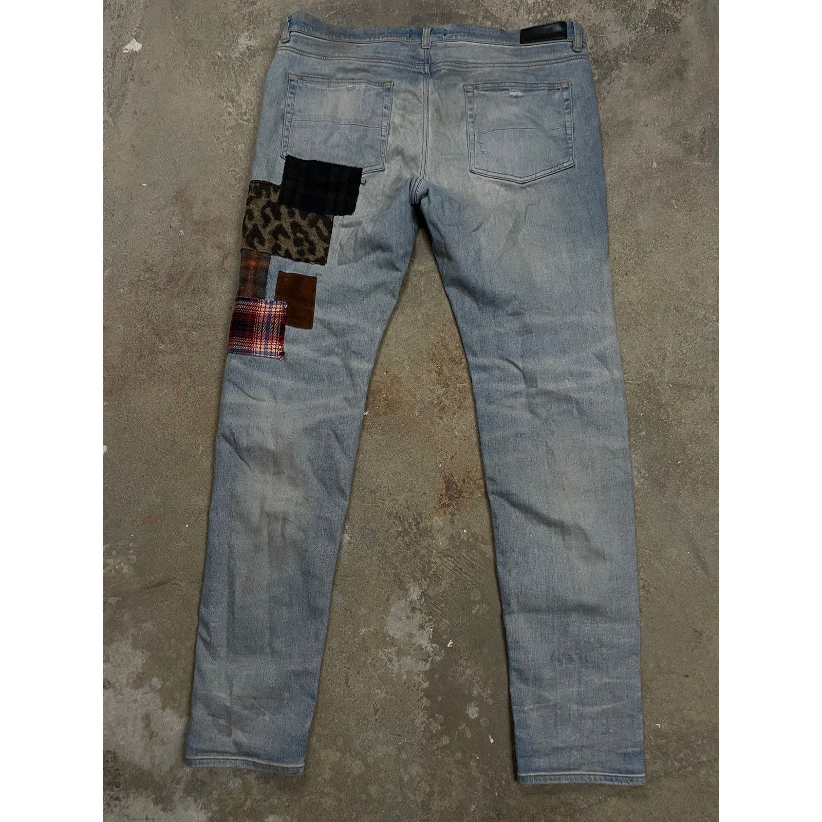 Amiri Amiri Jeans Light Wash Lumber Patchwork Used 38 Size US 38 / EU 54 - 3 Thumbnail