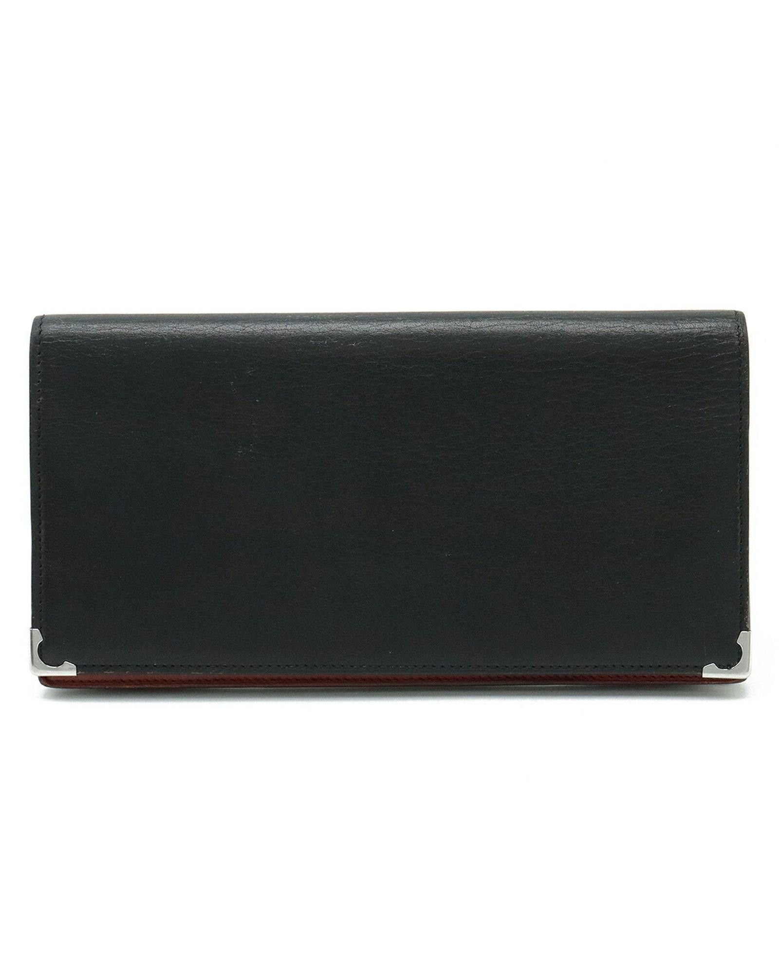 image of Elegant Black Leather Coin Purse By Cartier, Women's
