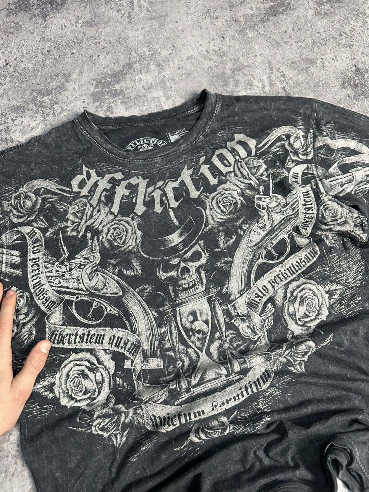 Affliction Crazy Affliction Skeleton vintage t-shirts size M Size US M / EU 48-50 / 2 - 4 Thumbnail