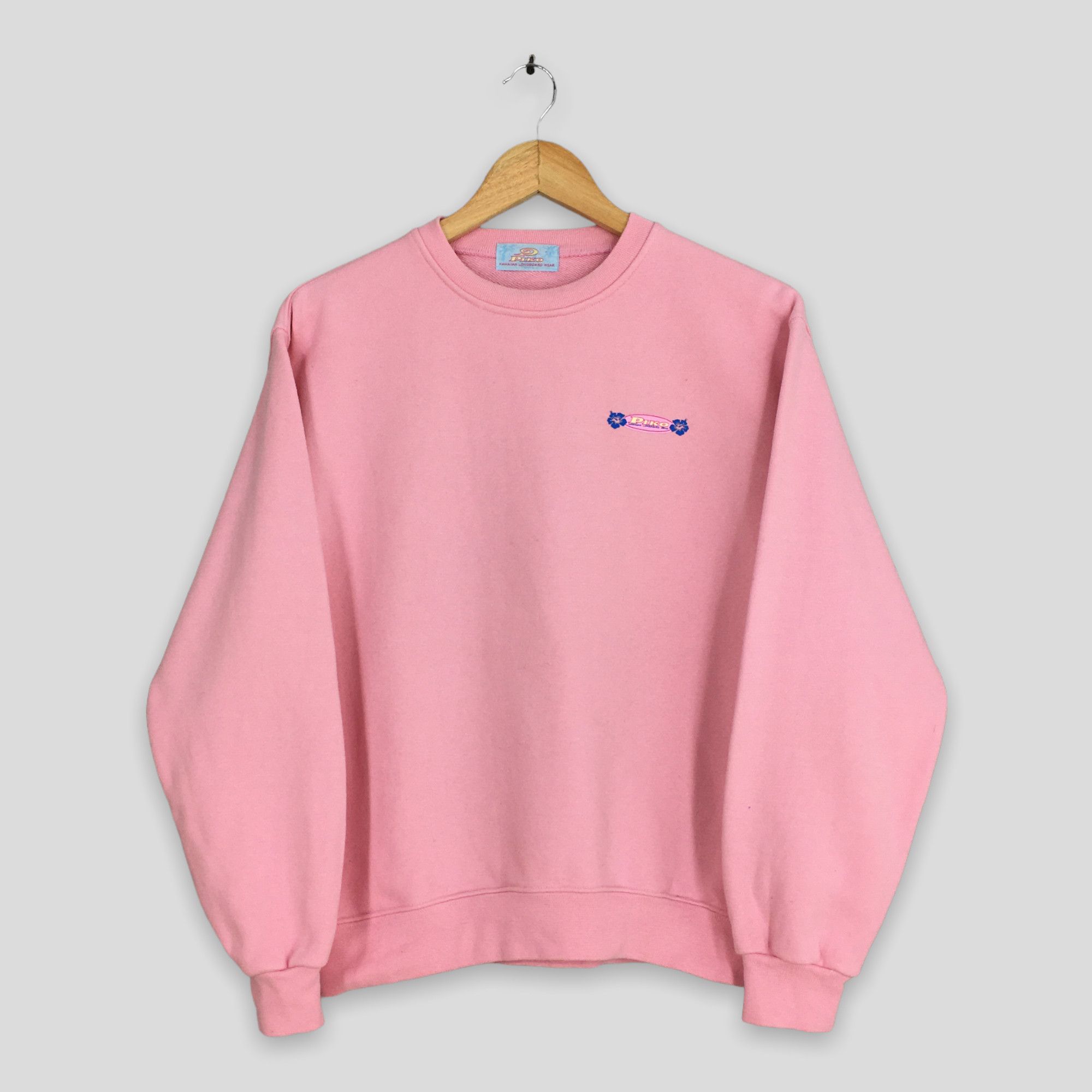 NCAA Vintage Piko Longboard Surfing Pink Sweatshirt Medium Size M / US 6-8 / IT 42-44 - 1 Thumbnail