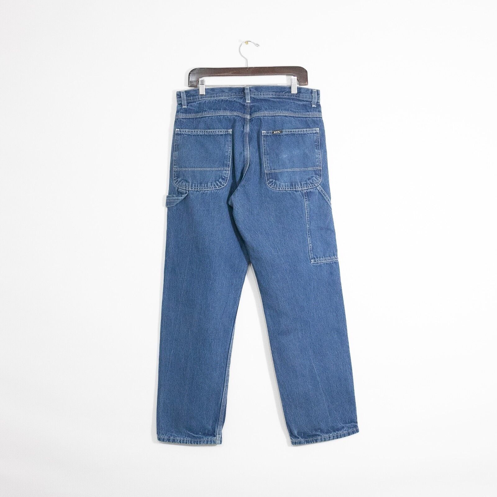 Vintage Vintage Key Workwear Denim Jeans - Distressed Dungaree Blue Size US 32 / EU 48 - 5 Thumbnail