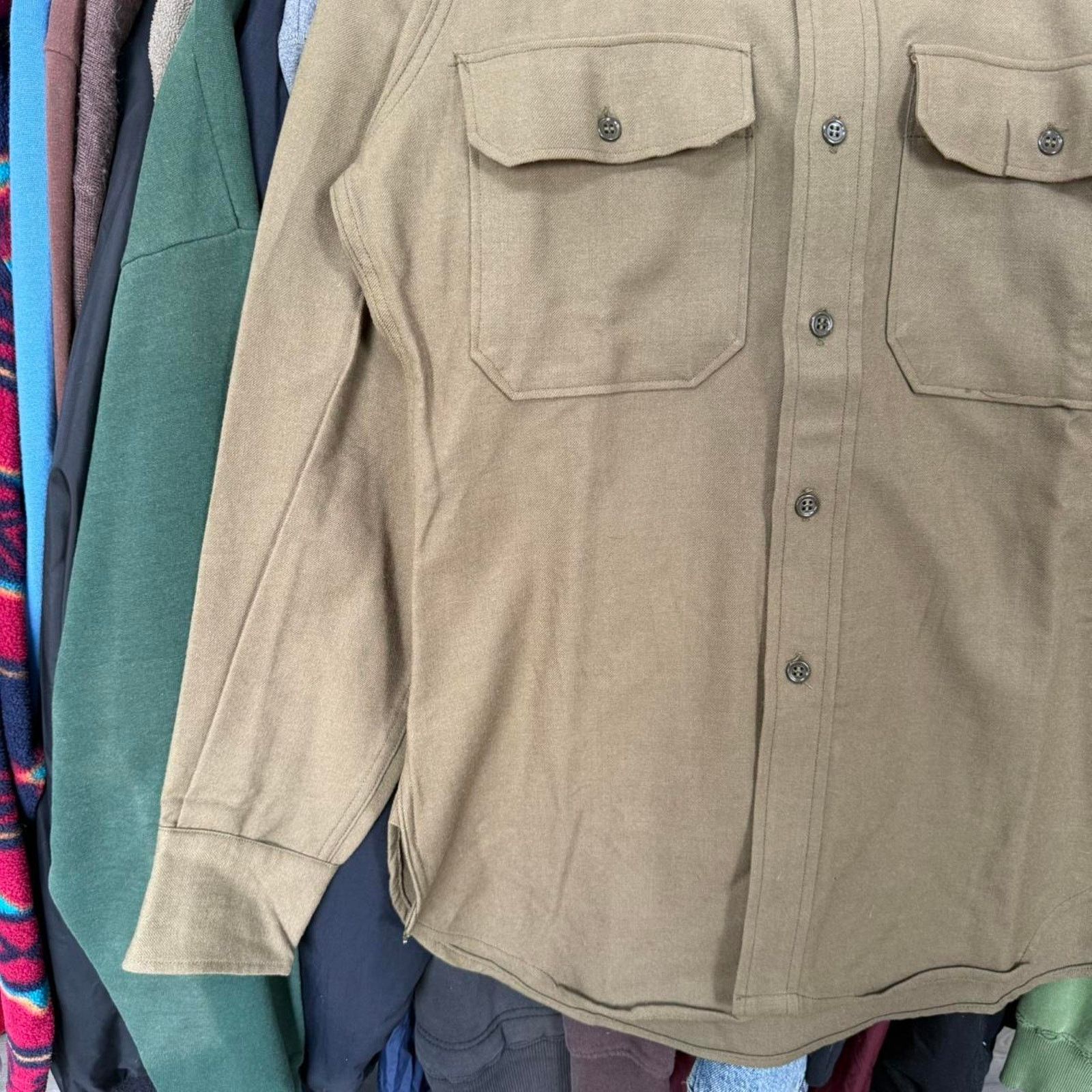 Other Vintage WW2 1948 Button Down Flannel Shirt Green Size US M / EU 48-50 / 2 - 5 Thumbnail