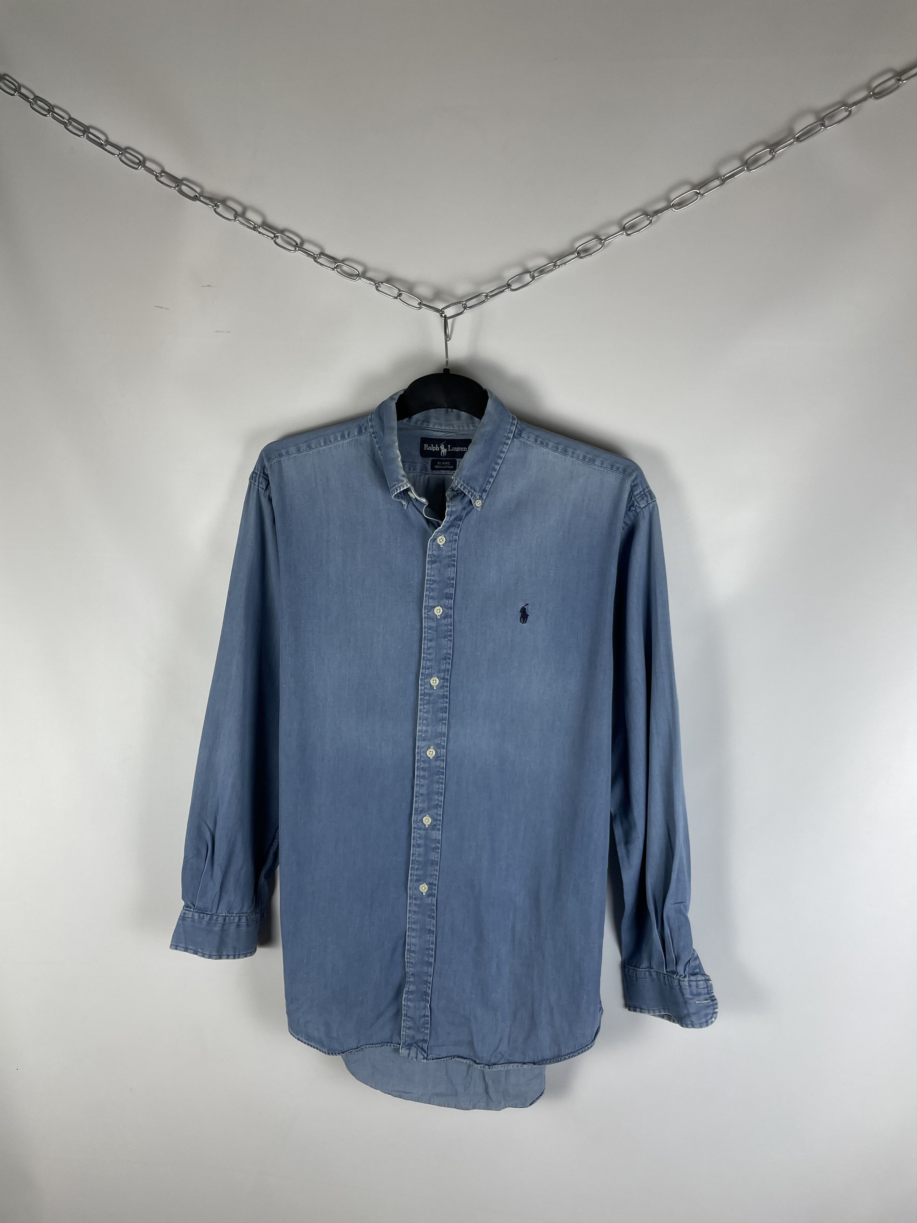Polo Ralph Lauren Polo Ralph Lauren Vintage Mens Denim Shirt Size US M / EU 48-50 / 2 - 2 Thumbnail