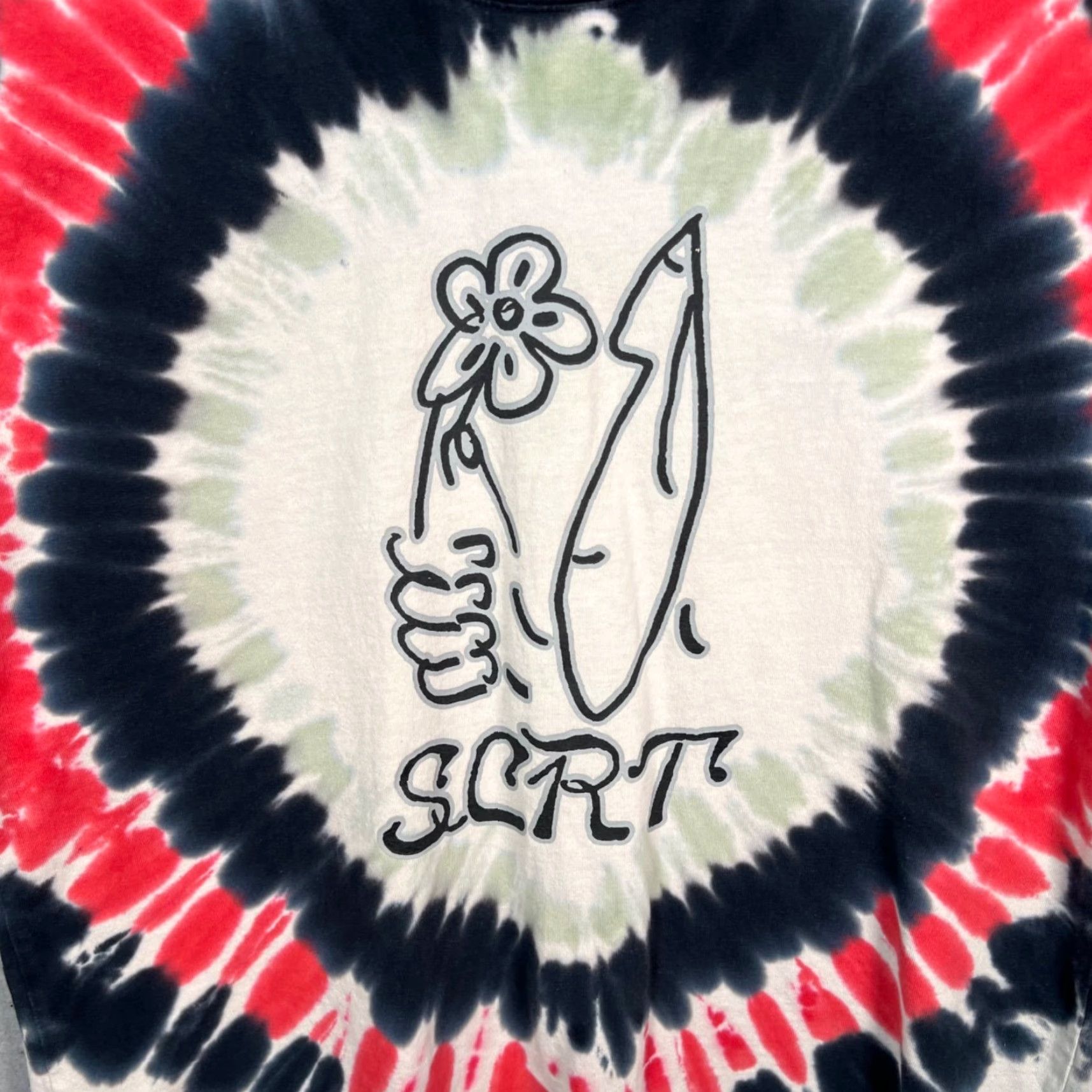 SCRT SCRT Mens Large Flower Tie-Dye Graphic T-Shirt Short Sleeve Size US L / EU 52-54 / 3 - 6 Thumbnail