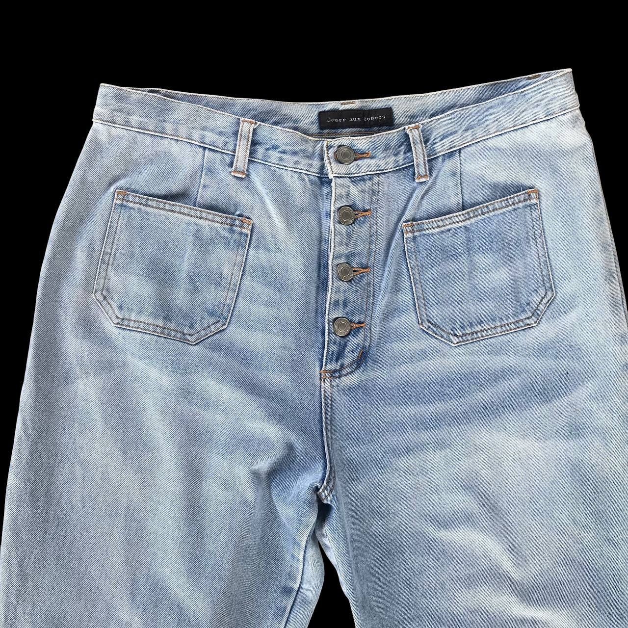Japanese Brand × Tornado Mart × Vintage W34x30 FLARED JAPAN JOUER AUX ECHECS BUSH JEAN LIGHTWASH Size US 34 / EU 50 - 3 Thumbnail