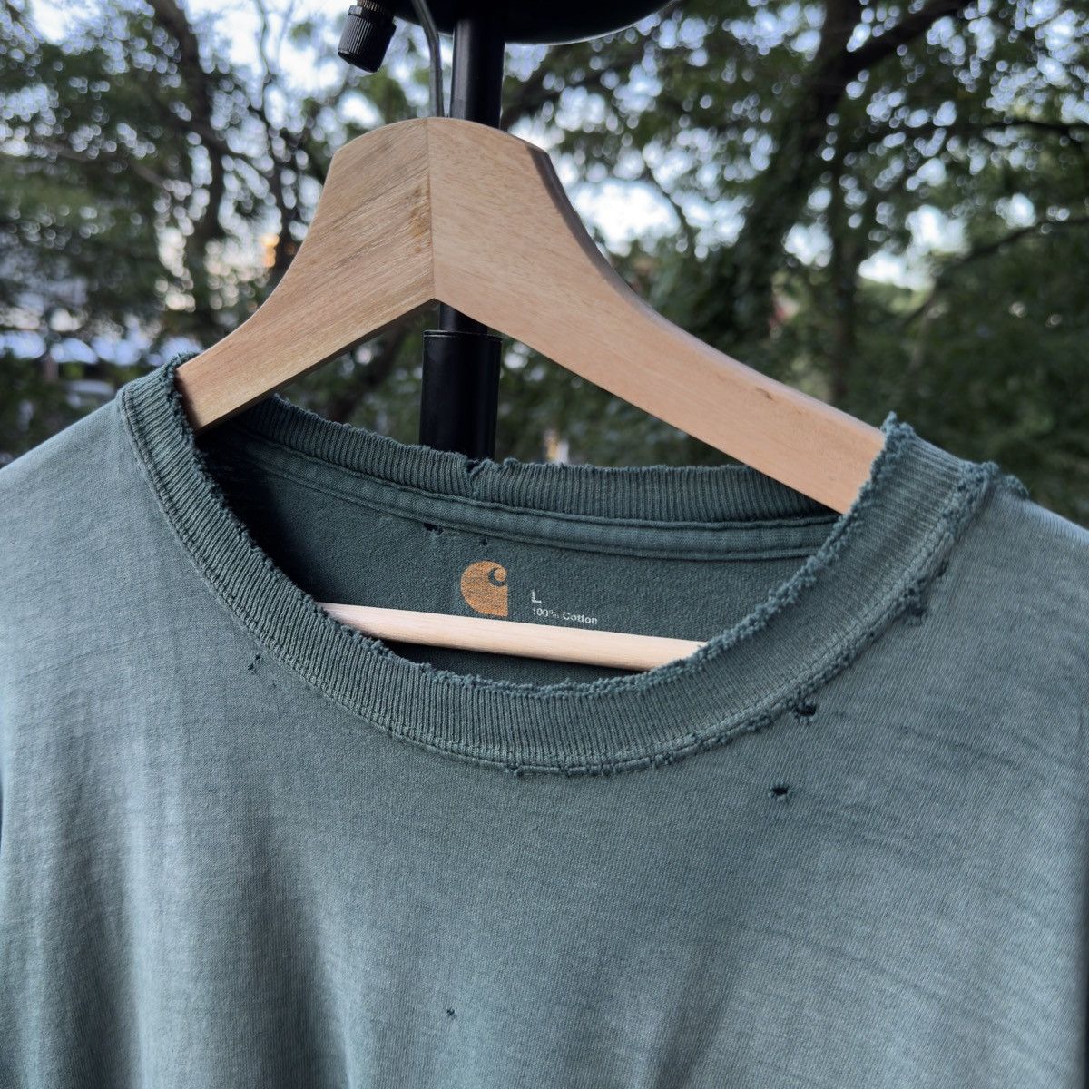 Vintage Carhartt Faded Thrashed Distressed Tee Oversized ERD Grunge Size US L / EU 52-54 / 3 - 3 Thumbnail