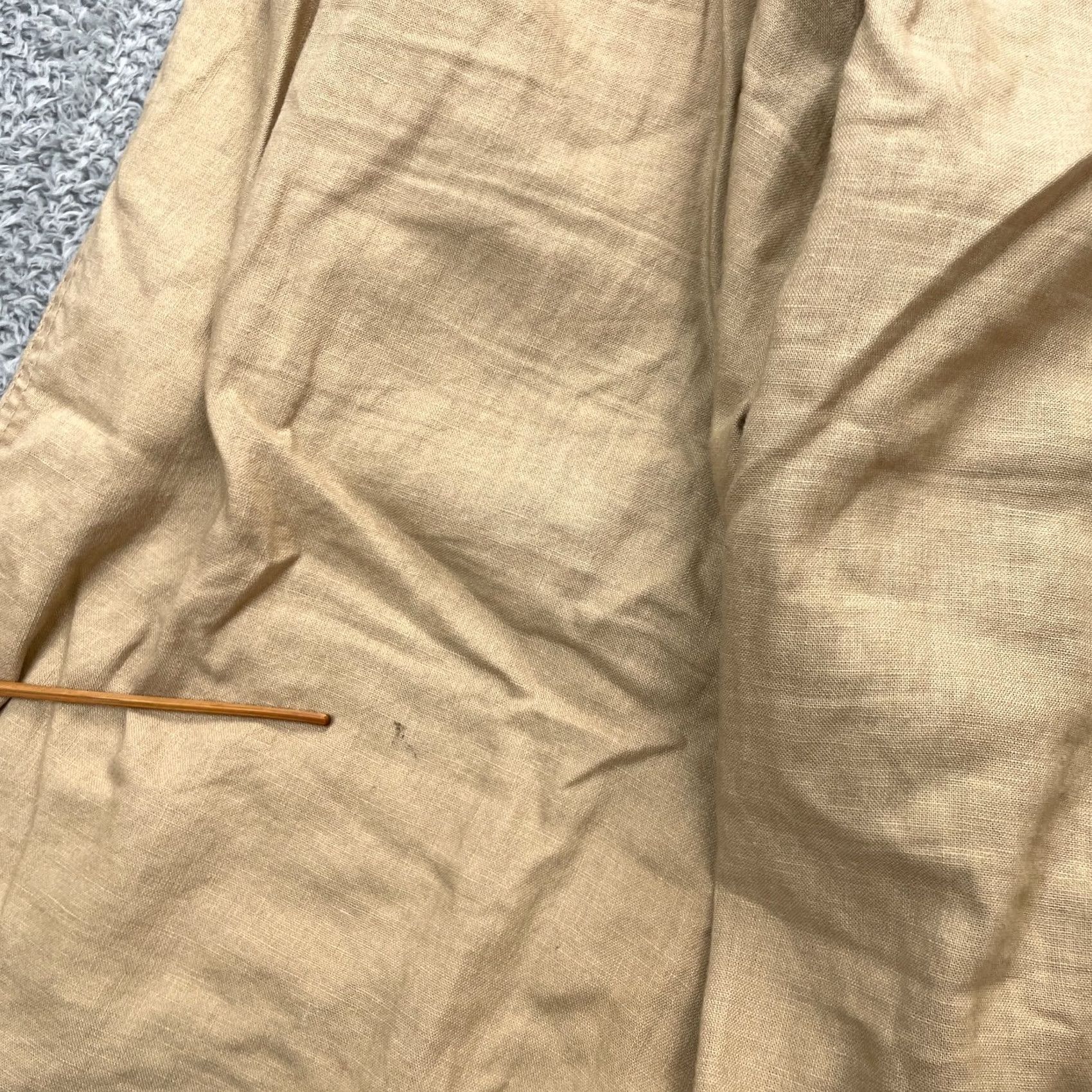 Uniqlo Uniqlo Pants Womens Small Beige Linen Cotton Tapered Leg High Waist Regular Fit Casual Beach Bohemian Preppy 28in Inseam 25in Size 28" / US 6 / IT 42 - 5 Thumbnail