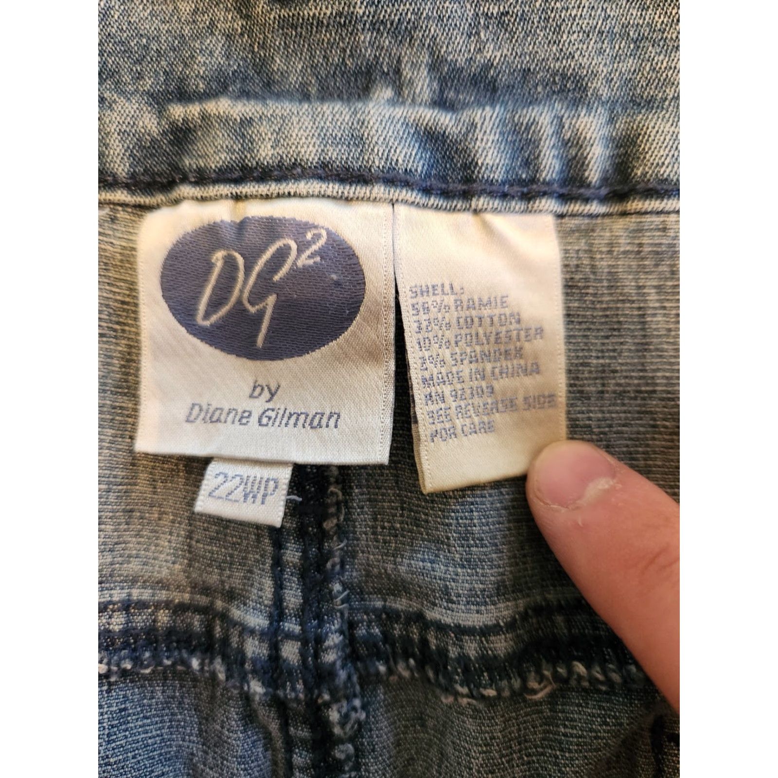 Vintage VINTAGE DG2 Diane Gilman Blue Embellished Shiny Bootcut Jeans 22W Petite Womens Jeans Boots Female Girls Mens Size 40" / US 18 - 7 Thumbnail