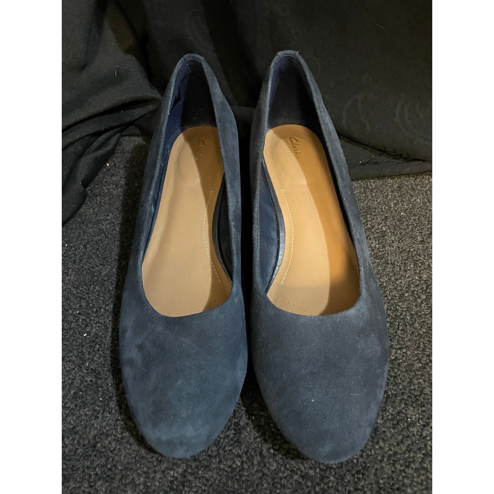 Clarks Clark’s Artisan Blue Suede Wedge Vendra Bloom Slip On 11 M Size US 11 / IT 41 - 1 Thumbnail