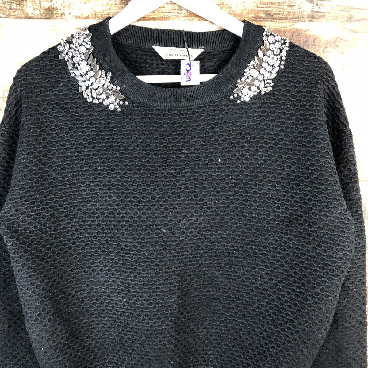 Homespun Knitwear × Japanese Brand Torrazo Donna Black vintage Knitwear #A2501 Size S / US 4 / IT 40 - 5 Thumbnail