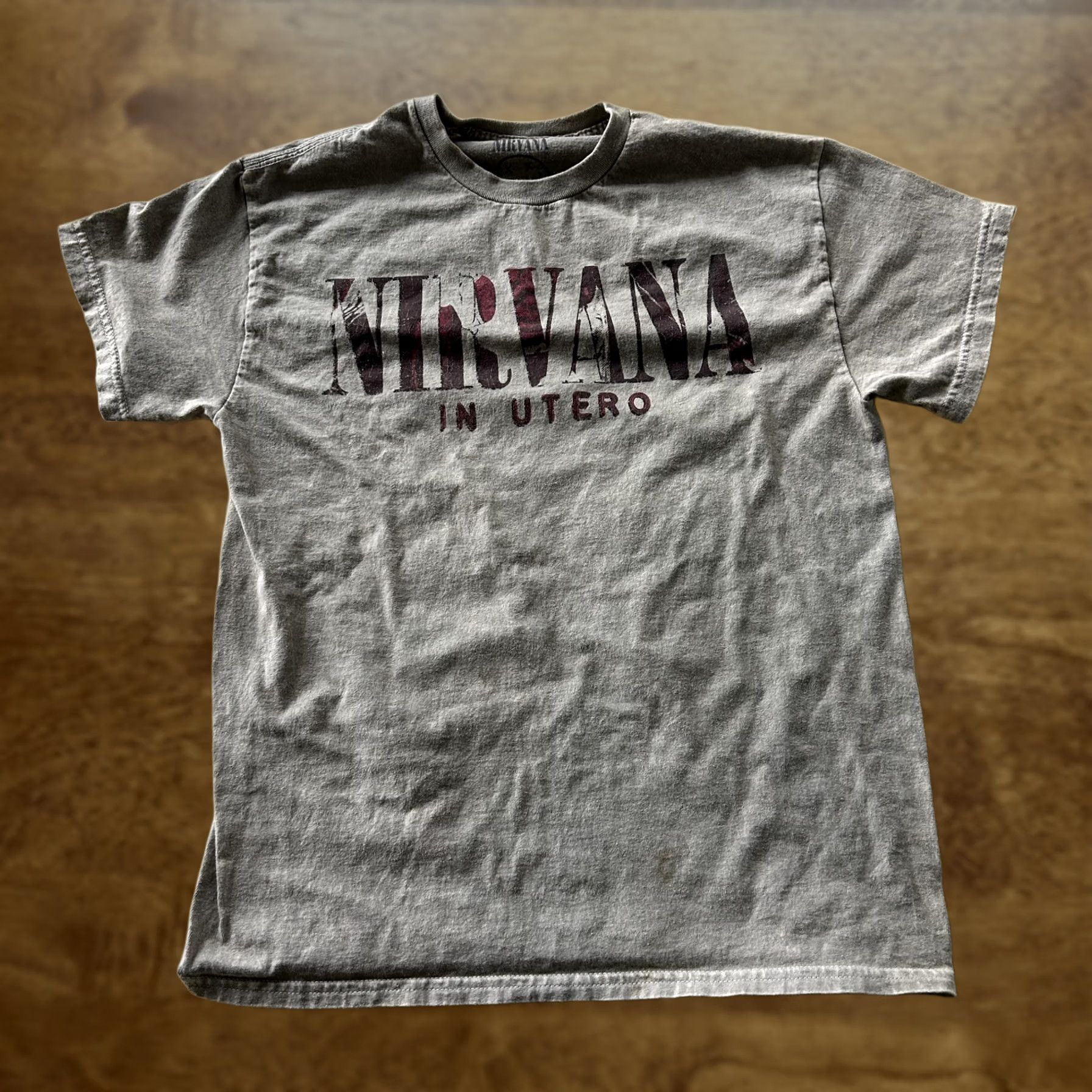 Vintage Nirvana In Utero Shirt Mens M Gray Graphic Tee T-Shirt Size US M / EU 48-50 / 2 - 1 Thumbnail