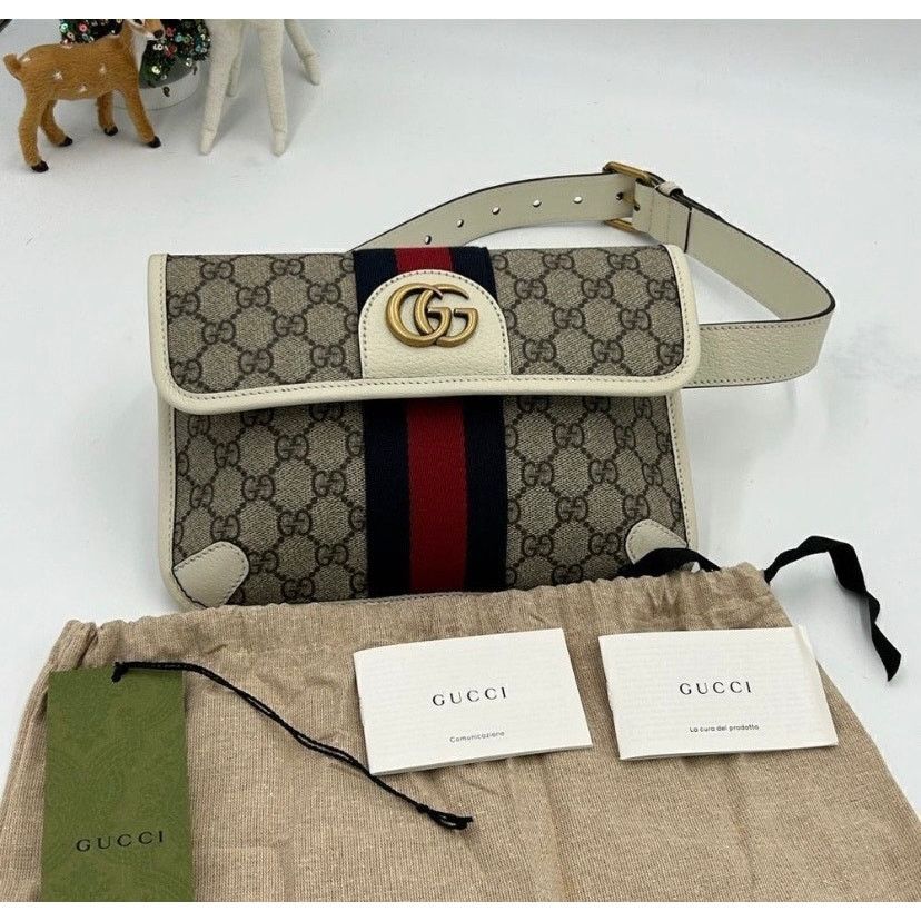 Gucci Gucci brown/white GG canvas webOphedia Belt bag 80cm/32" Size ONE SIZE - 4 Thumbnail
