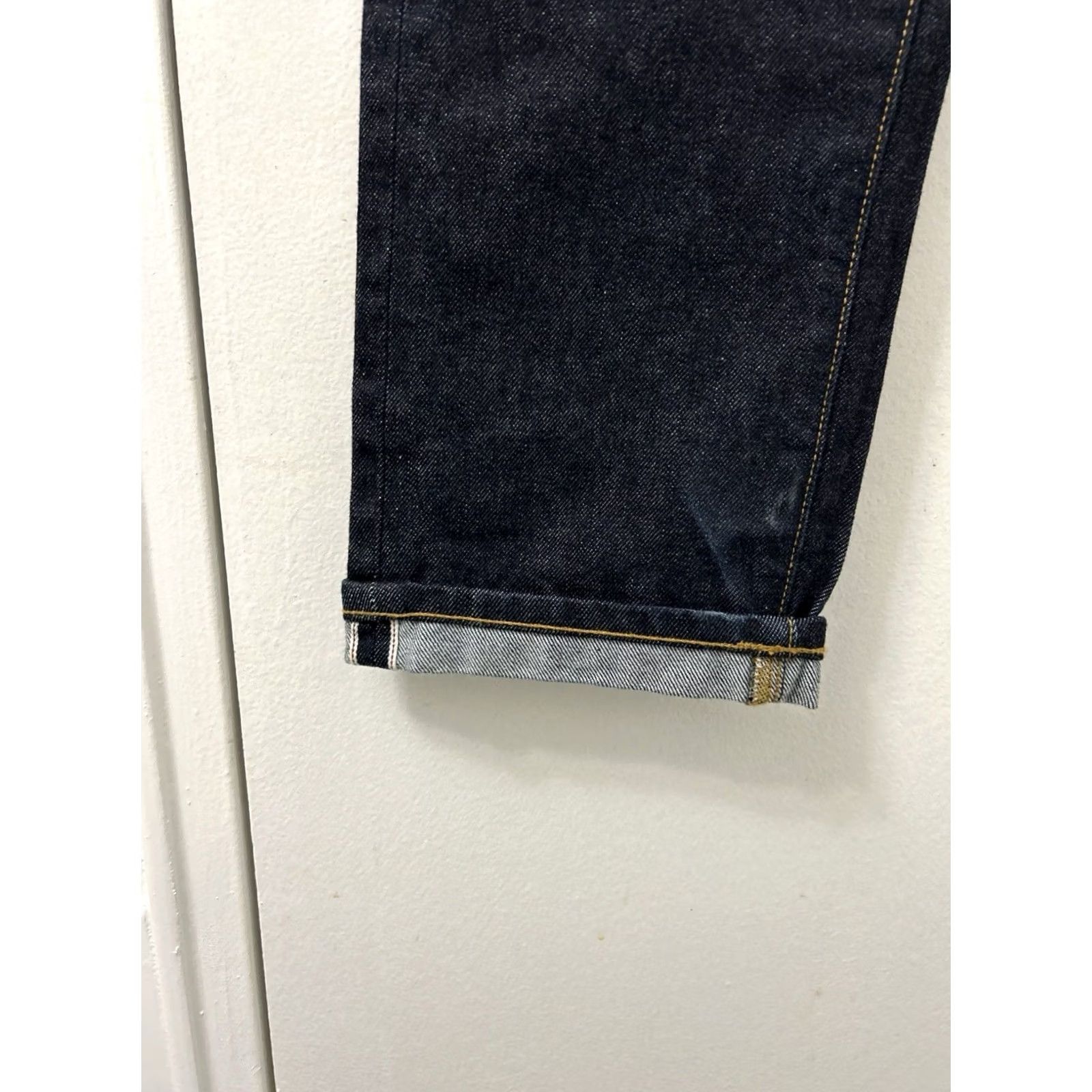 Uniqlo UNIQLO Jeans Slim Straight Fit 29x32 Denim Blue Dark Wash 5-Pocket Zipper Button Mens Jeans Size US 29 - 6 Thumbnail