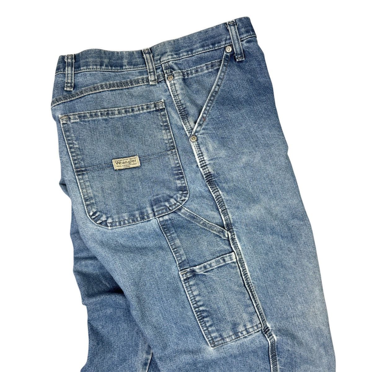 Japanese Brand × Wrangler Wrangler Carpenter Washed Blue Jean Size US 39 - 4 Thumbnail