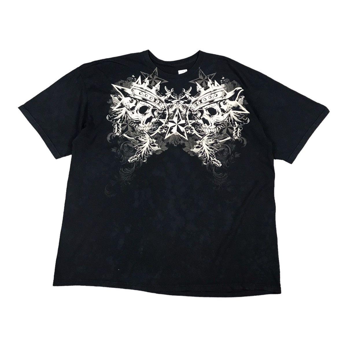 Japanese Brand SKULL DESIGN FADED TSHIRT Size US L / EU 52-54 / 3 - 1 Thumbnail