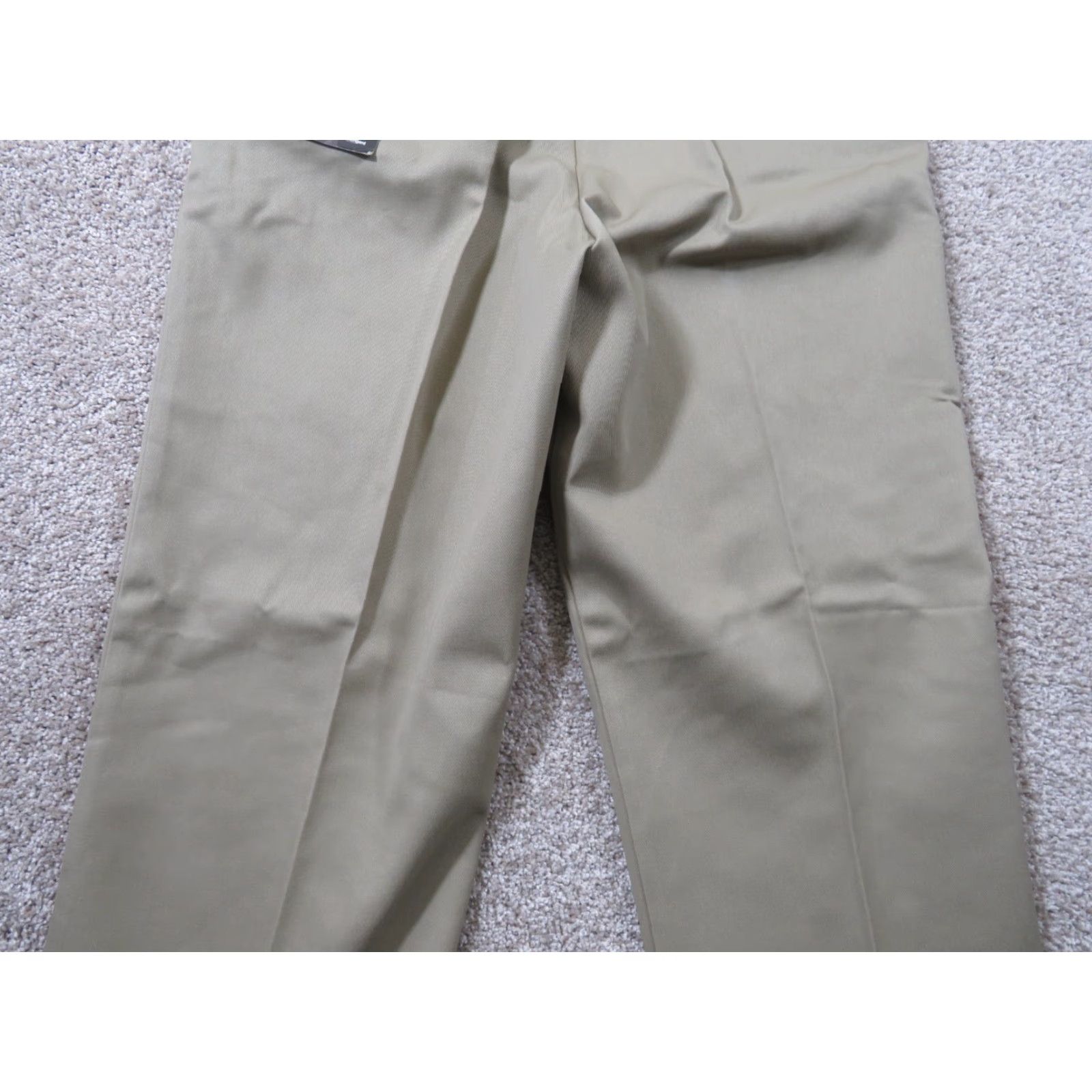 Dickies Dickies Men’s Twill Pants Khaki Straight 34X32 Work Plain Front Scotchgard Beige Cotton Polyester Blend Flat Front Regular Leg Mens Size US 34 / EU 50 - 3 Thumbnail
