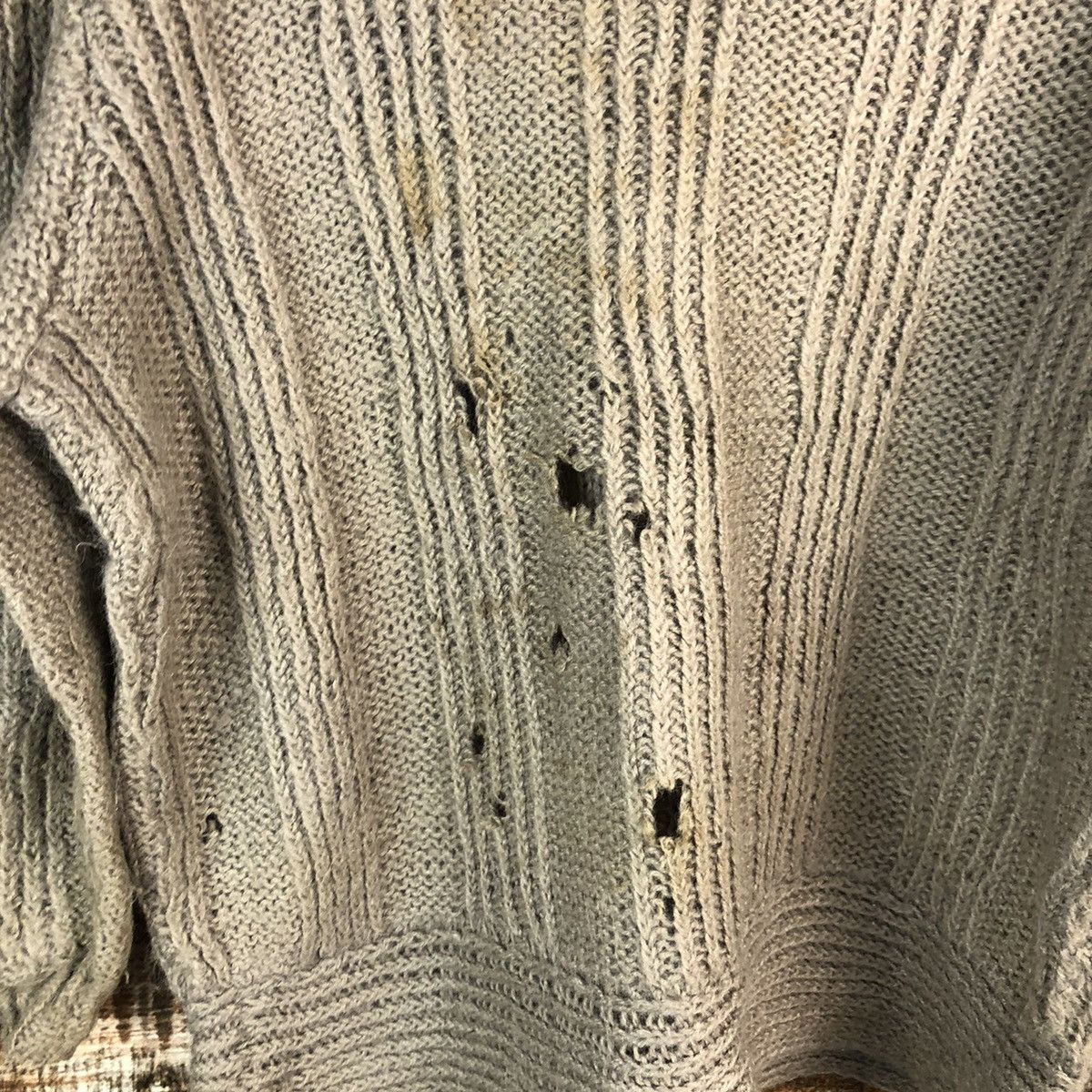 Homespun Knitwear × Japanese Brand Japanese Brand Brown ripped vintage Knitwear #A1550 Size M / US 6-8 / IT 42-44 - 9 Thumbnail