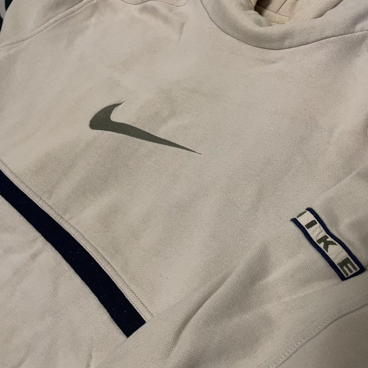 Nike Vintage Hoodie Nike Boxy Logo Distressed 90s Drill Baggy Fit Size US M / EU 48-50 / 2 - 4 Thumbnail