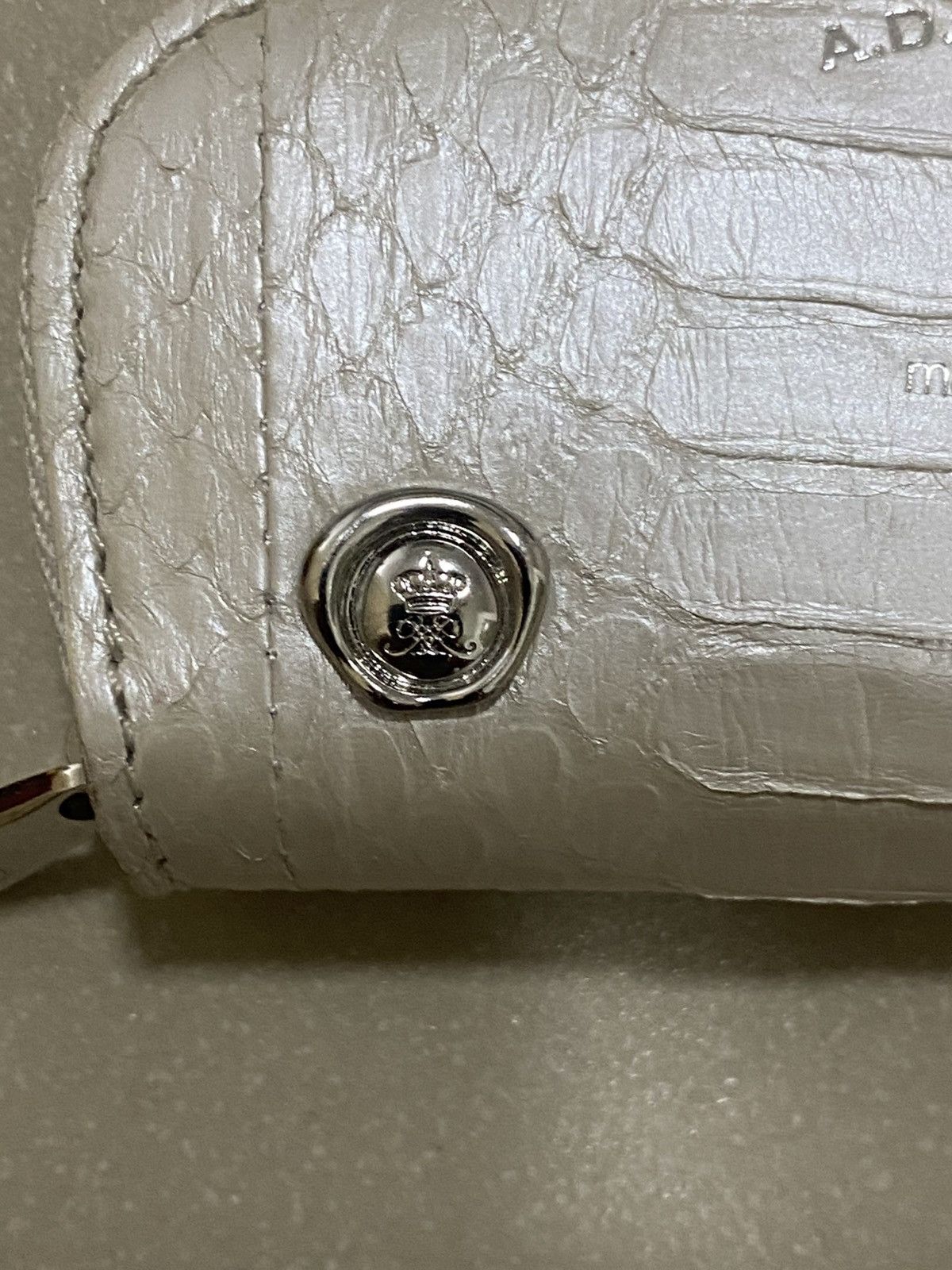 Japanese Brand 3. Luxury ADMJ Croc Embossed Coin Case 🐝 Japan Exclusive Size ONE SIZE - 4 Thumbnail
