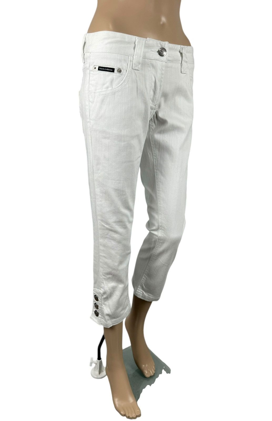 Dolce & Gabbana Dolce & Gabbana Jeans Crop Metal Logo Button Accent size 40 Size 27" / US 4 / IT 40 - 7 Thumbnail