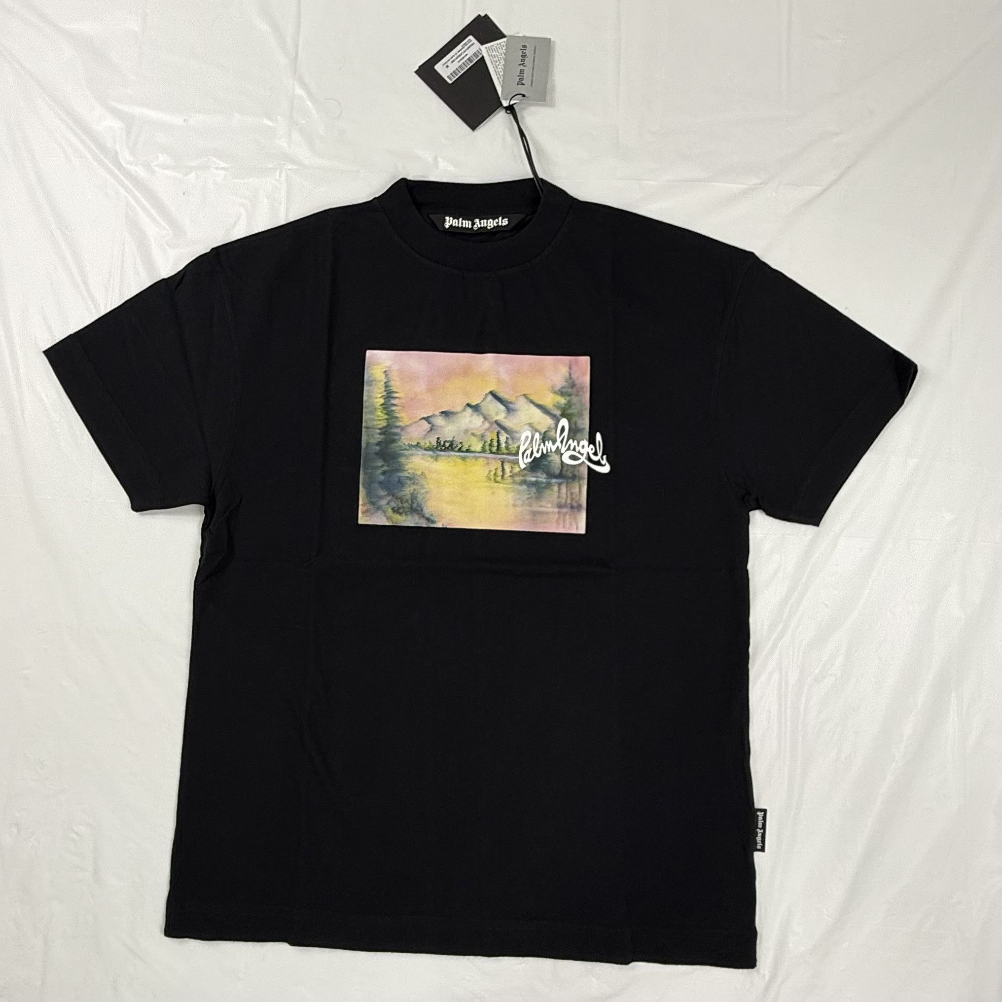 Palm Angels Palm Angels Mountain Panorama Black Graphic T-Shirt Mens M Size US M / EU 48-50 / 2 - 1 Thumbnail