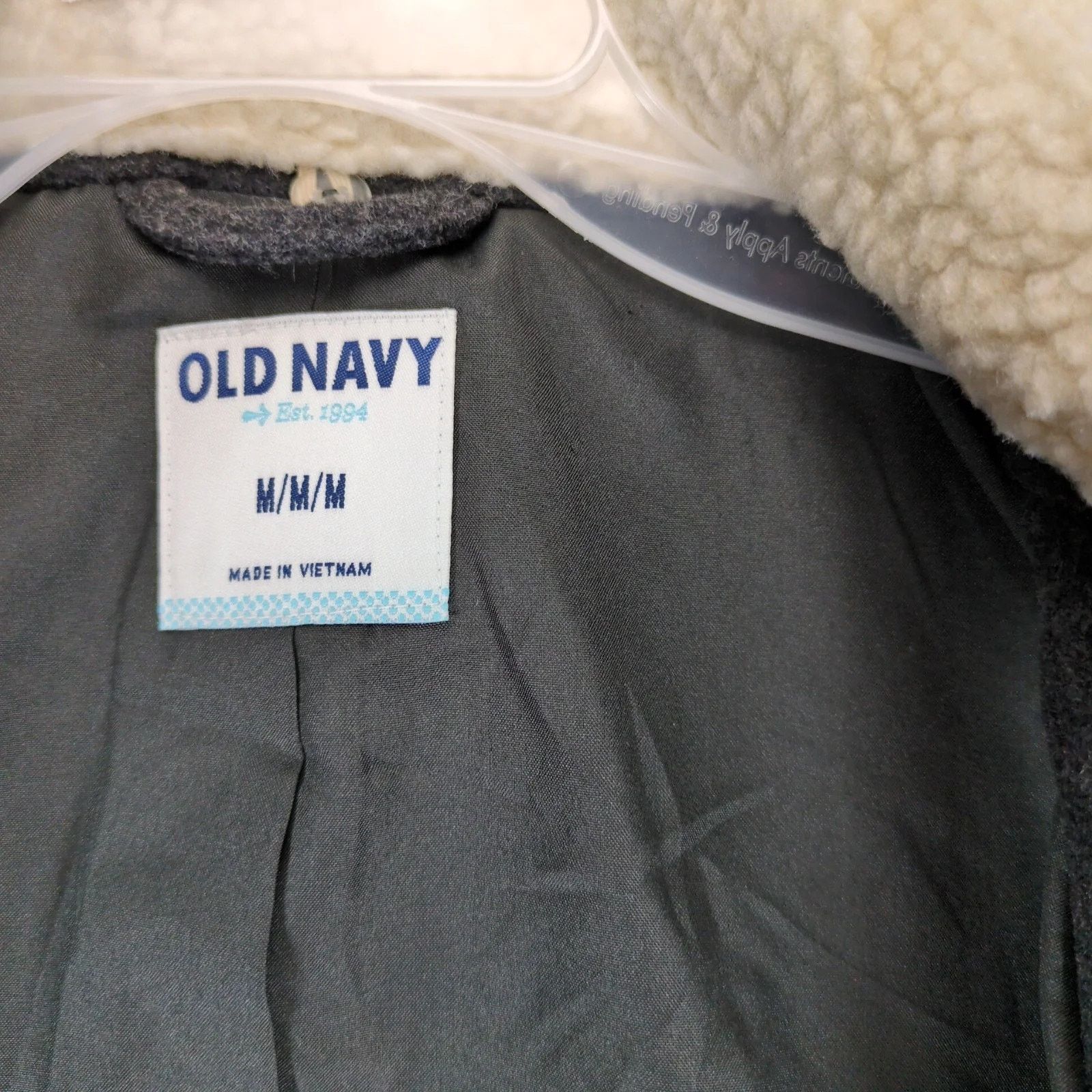 Old Navy Old Navy Gray Wool Blend Pea Coat Women's M Sherpa Collar Size M / US 6-8 / IT 42-44 - 4 Thumbnail