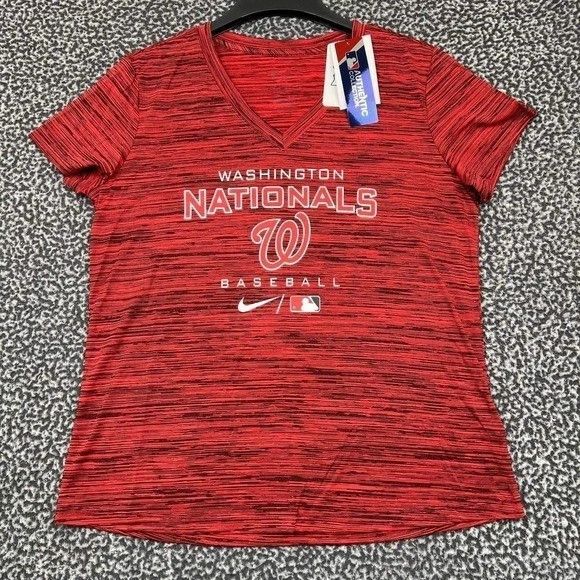 Nike Nike Washington Nationals Shirt Women Short Sleeve V Neck M Size M / US 6-8 / IT 42-44 - 1 Thumbnail