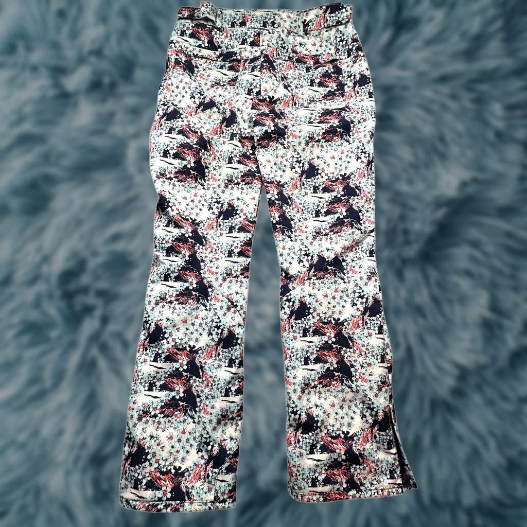 Vintage Descente Norah Ski Snowboard Pants Womens 10 Floral Blue Pink 34x31 Size 32" / US 10 / IT 46 - 1 Thumbnail