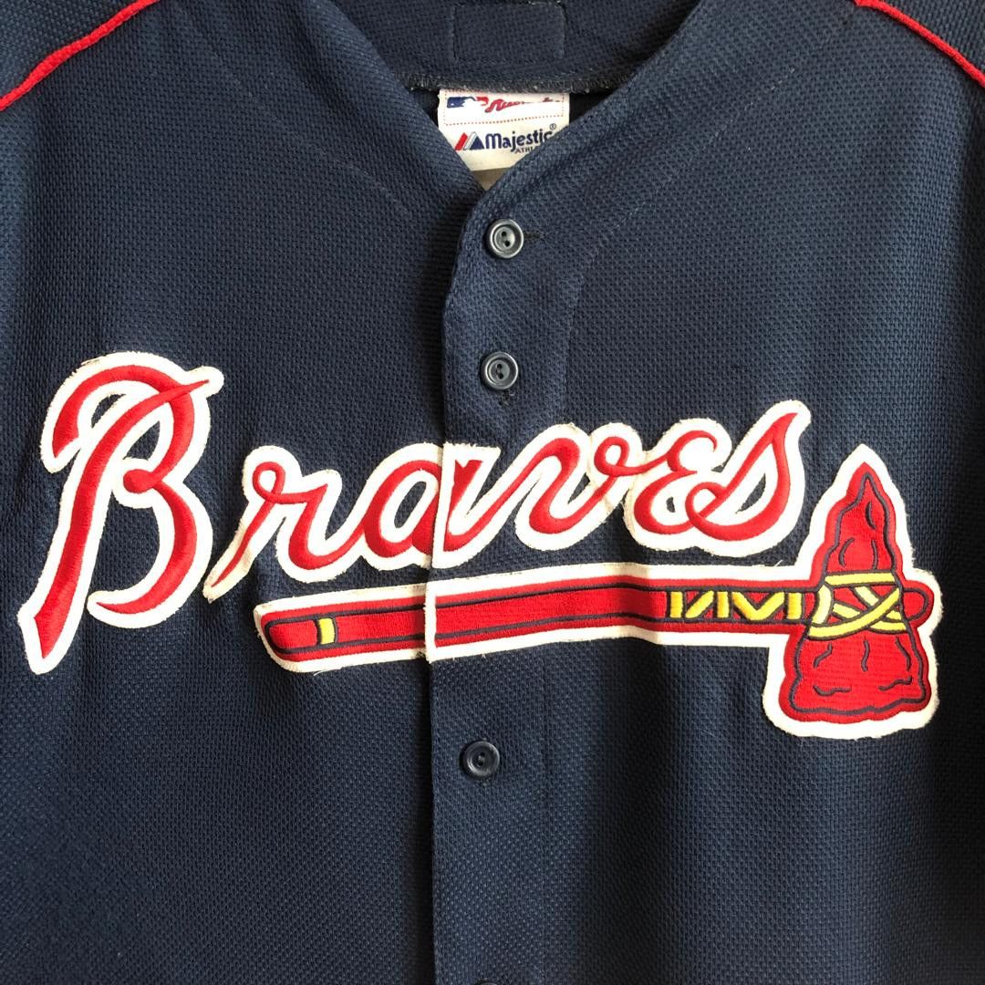 Majestic Atlanta Braves Majestic MLB Baseball Jersey Y2K Oversized Size US L / EU 52-54 / 3 - 4 Thumbnail