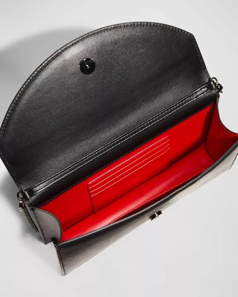 Christian Louboutin o1s1wg111124 Size: OS/ Loubi54 Crepe Clutch in Black Size ONE SIZE - 5 Thumbnail