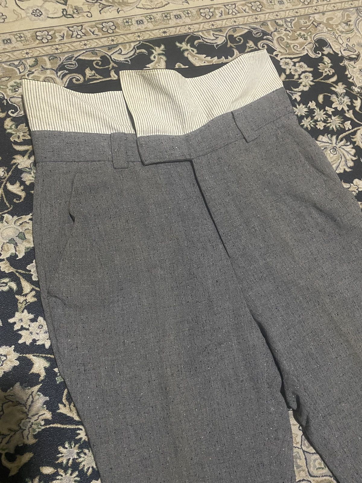 Japanese Brand × Robert Geller High Waist Robbert Geller Casual Two Tone Pants Size US 32 / EU 48 - 4 Thumbnail