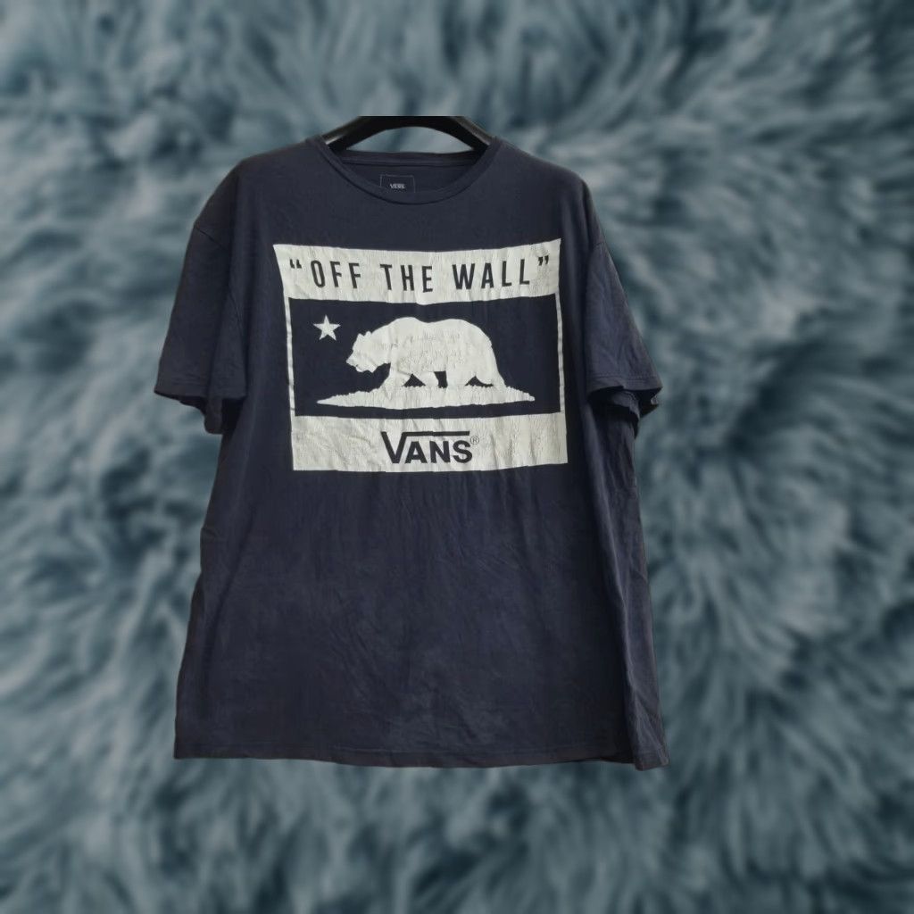 Vans Vans T-Shirt Mens XL Short Sleeve Blue Distressed Logo Crosspointe Brea Rose Canvas Cotton Athletic Regular Vintage No Size US XL / EU 56 / 4 - 1 Thumbnail