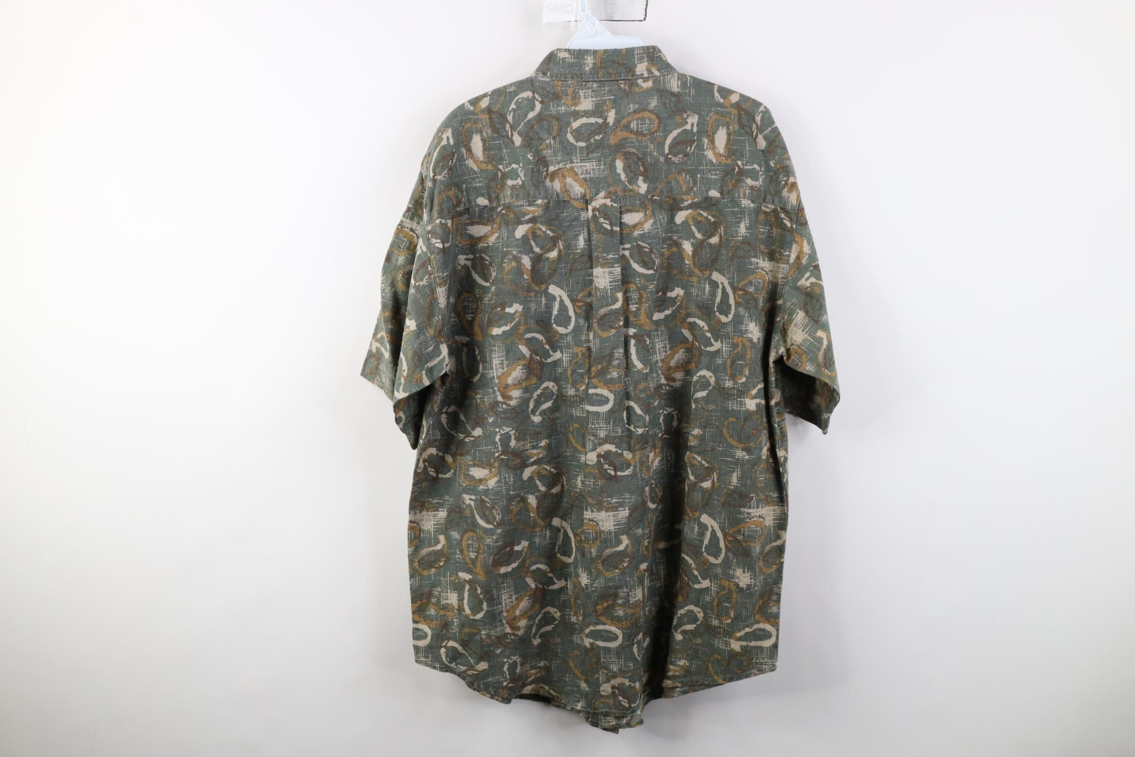 Vintage Vintage 90s Streetwear Baggy Abstract Paisley Button Shirt Size US M / EU 48-50 / 2 - 8 Thumbnail