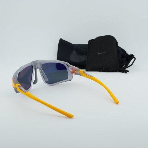 Nike NIKE FLYFREE FV2387 012 Sunglasses Grey Geometric Frame Size ONE SIZE - 12 Thumbnail