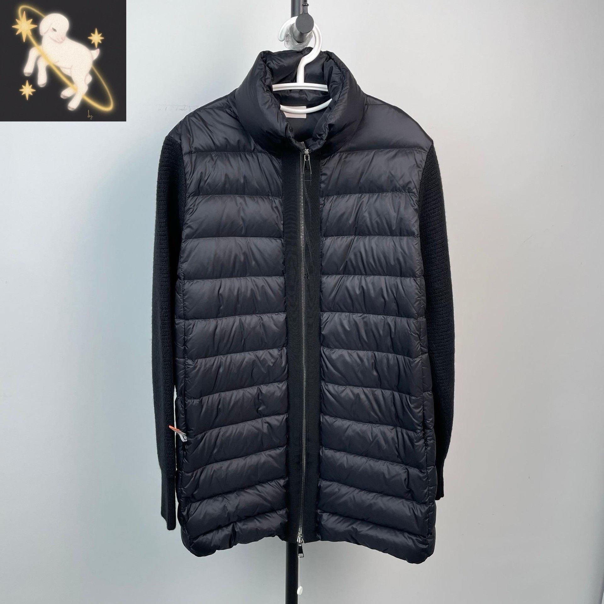 Moncler Moncler Black Stand-Collar Zip Jacket Size US L / EU 52-54 / 3 - 1 Thumbnail
