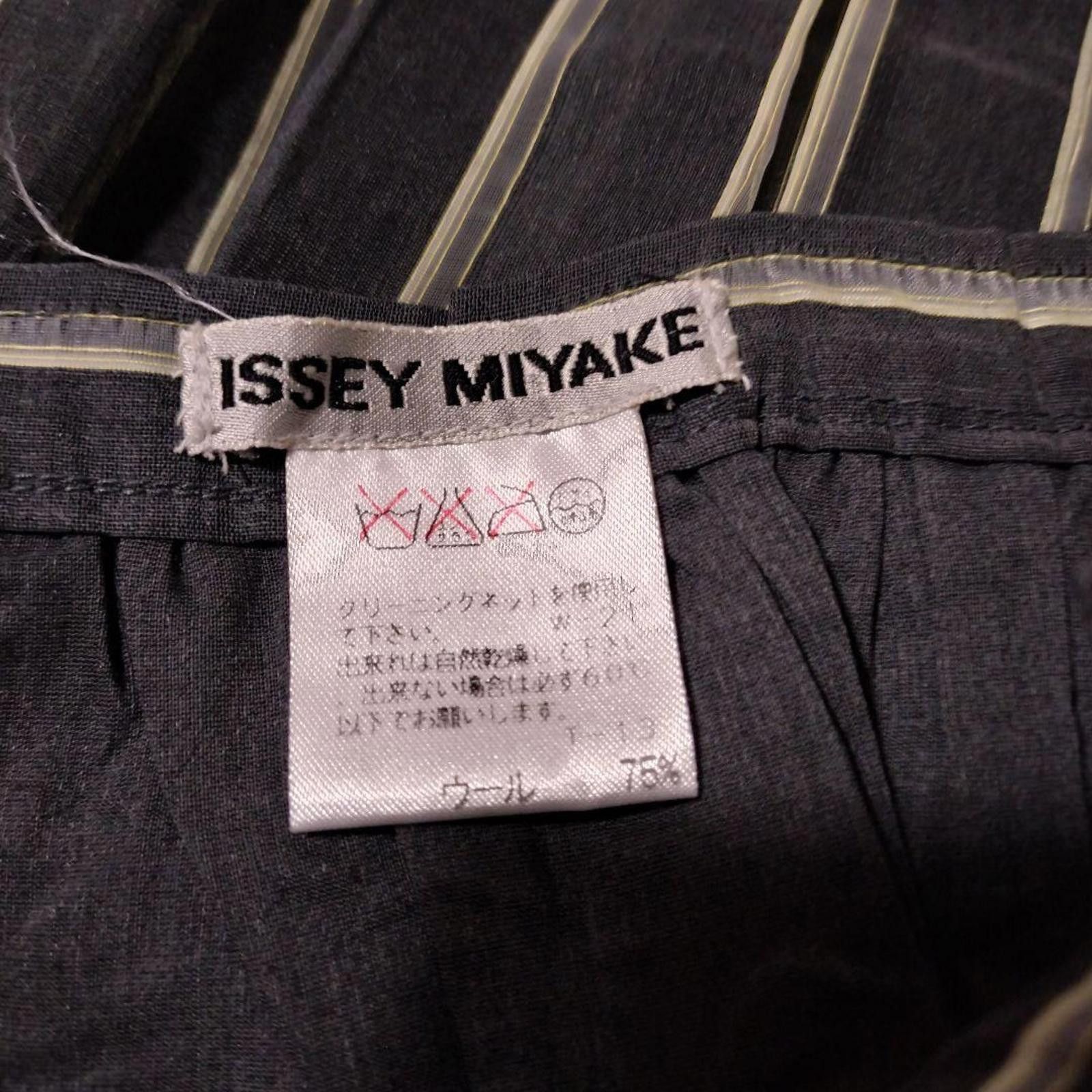 Issey Miyake Issey Miyake - Striped Pleated Wool Skirt Size 32" / US 10 / IT 46 - 3 Thumbnail