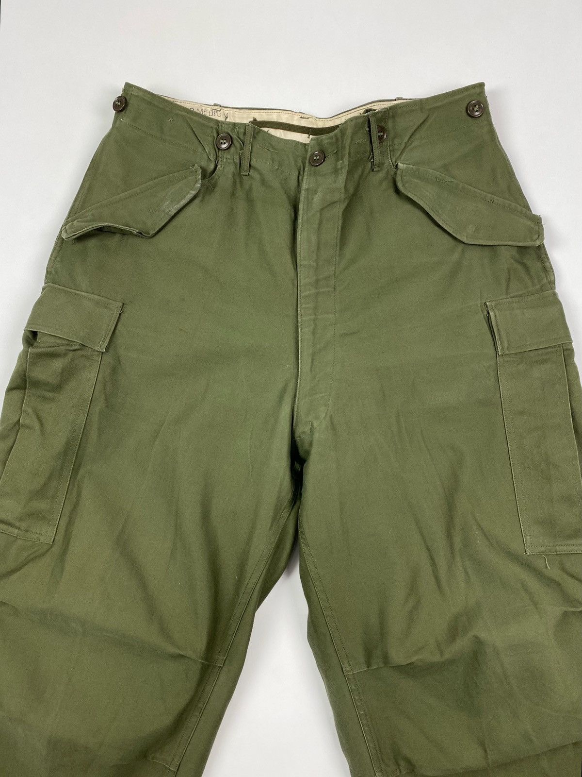 Vintage 1950’s Vintage US Army M-1951 Cargo Shell Field Trousers M Size US 34 / EU 50 - 5 Thumbnail