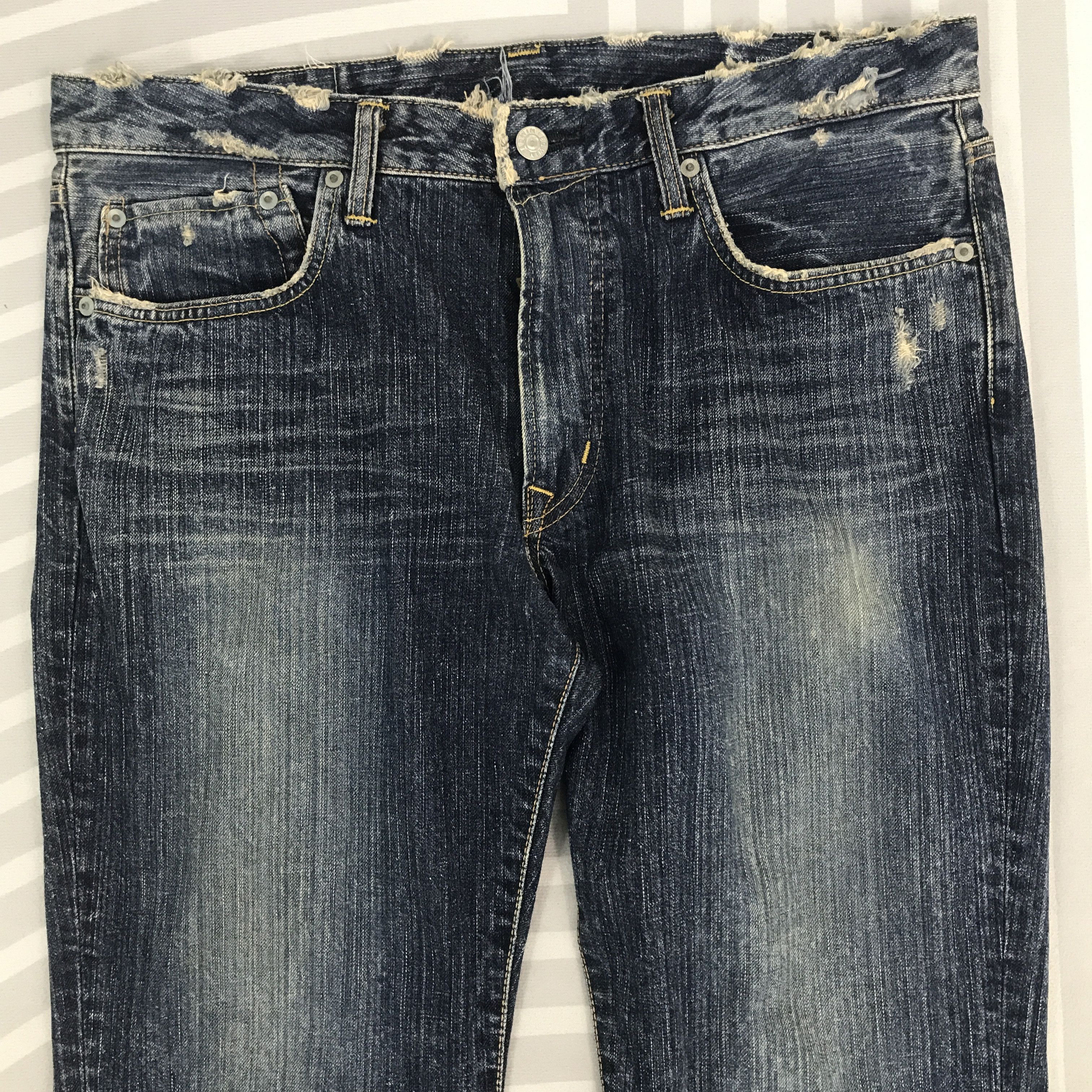 Edwin × Vintage Flare Edwin Japan distressed bootcut Denim pants Size US 34 / EU 50 - 2 Thumbnail