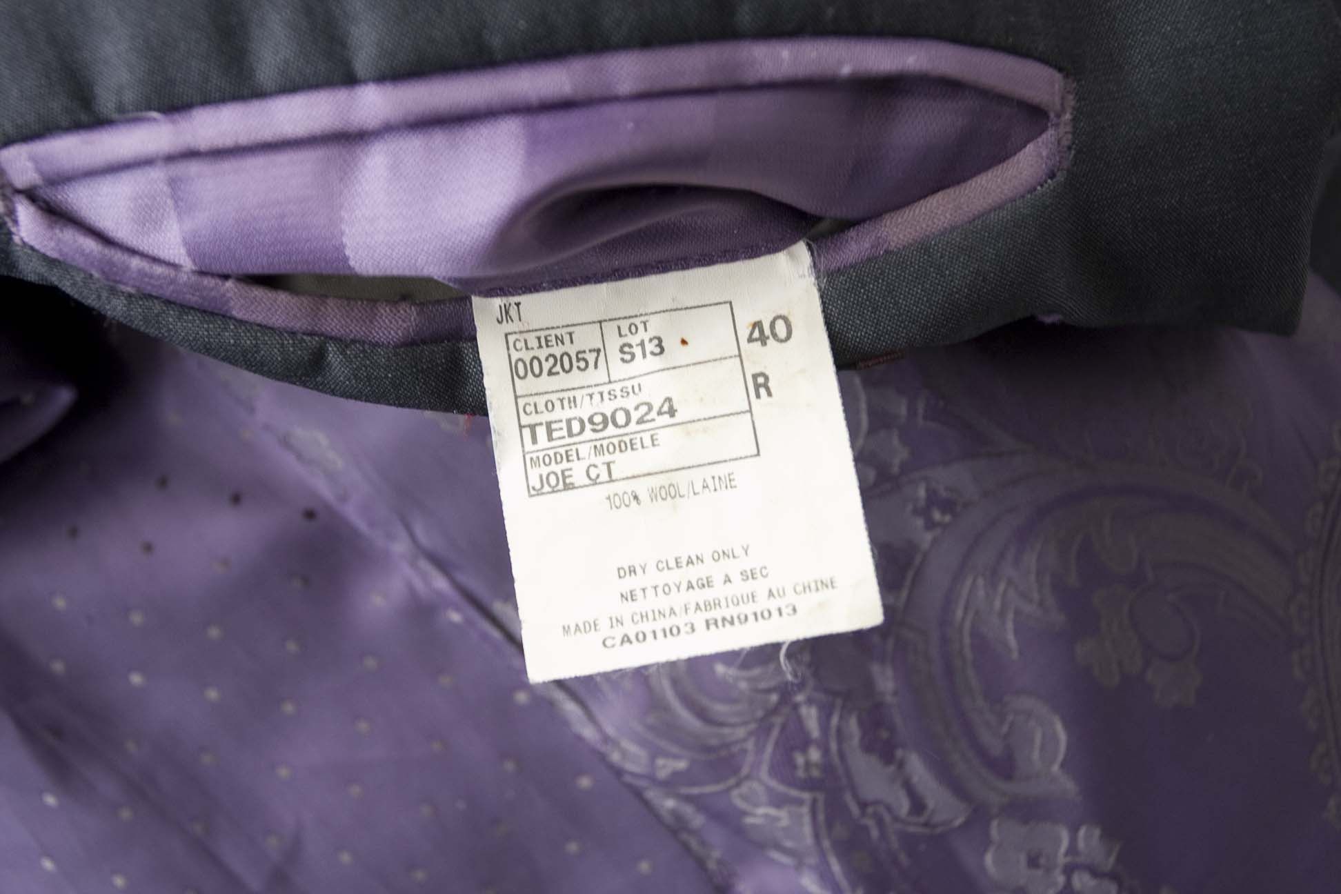 Ted Baker Ted Baker Jacket No Ordinary Joe Wool Size 40R Dark Gray Size 40R - 3 Thumbnail